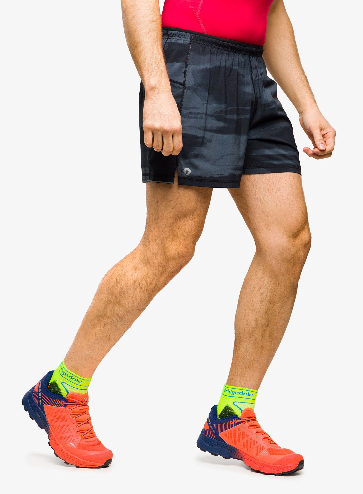 Outdoorové kraťasy Smartwool Active Lined 5 Short - black horizon print