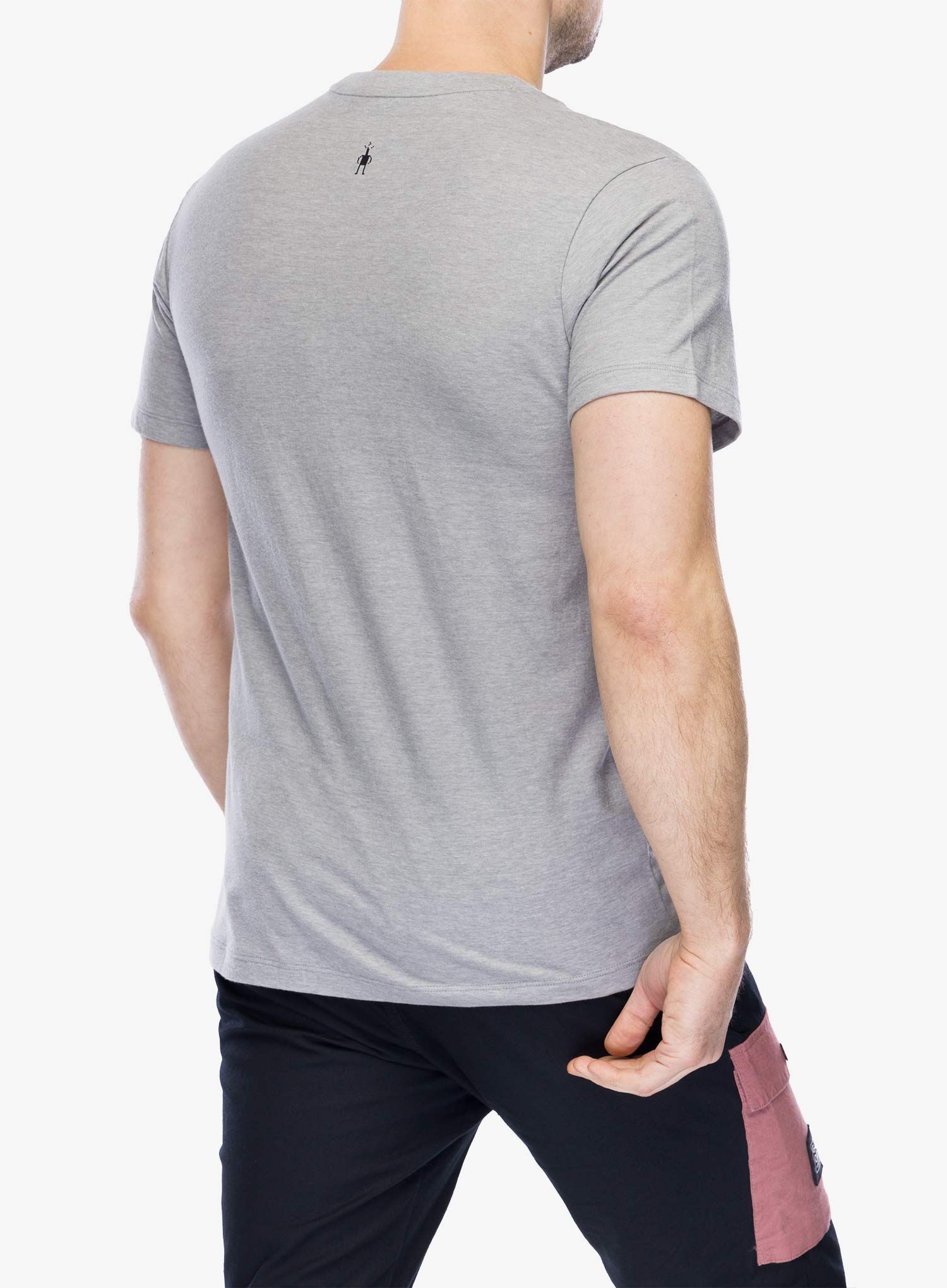 Tričko s potiskem Smartwool Bear Label Graphic Short Sleeve Tee - light gray heather