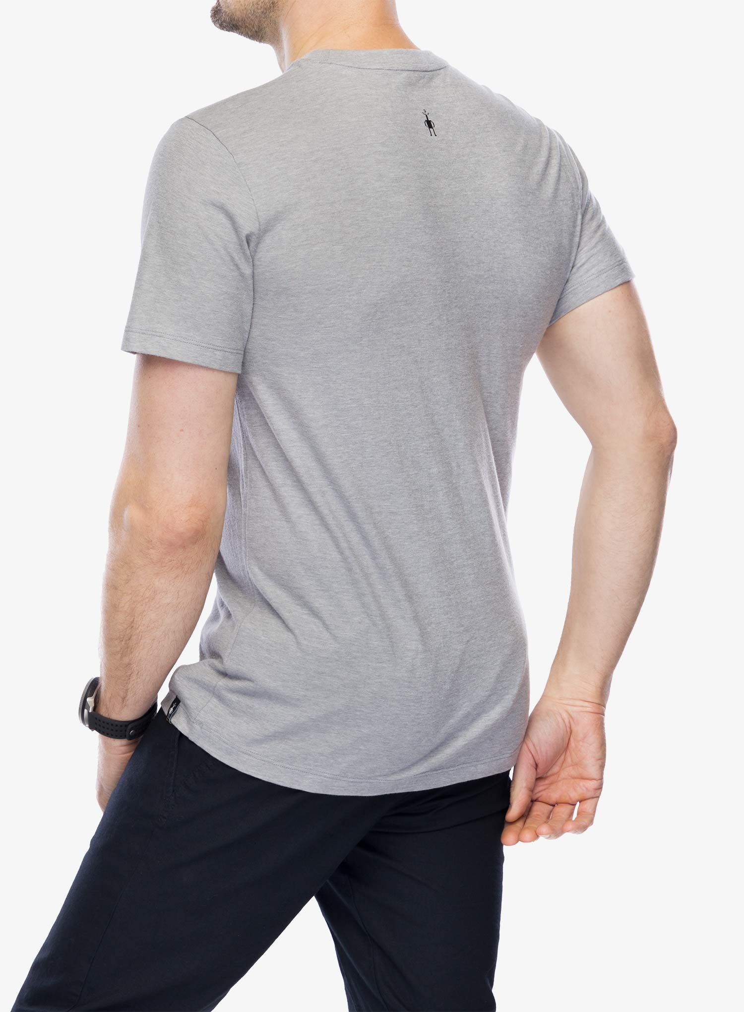 Tričko s potiskem Smartwool Bear Label Graphic Short Sleeve Tee - light gray heather