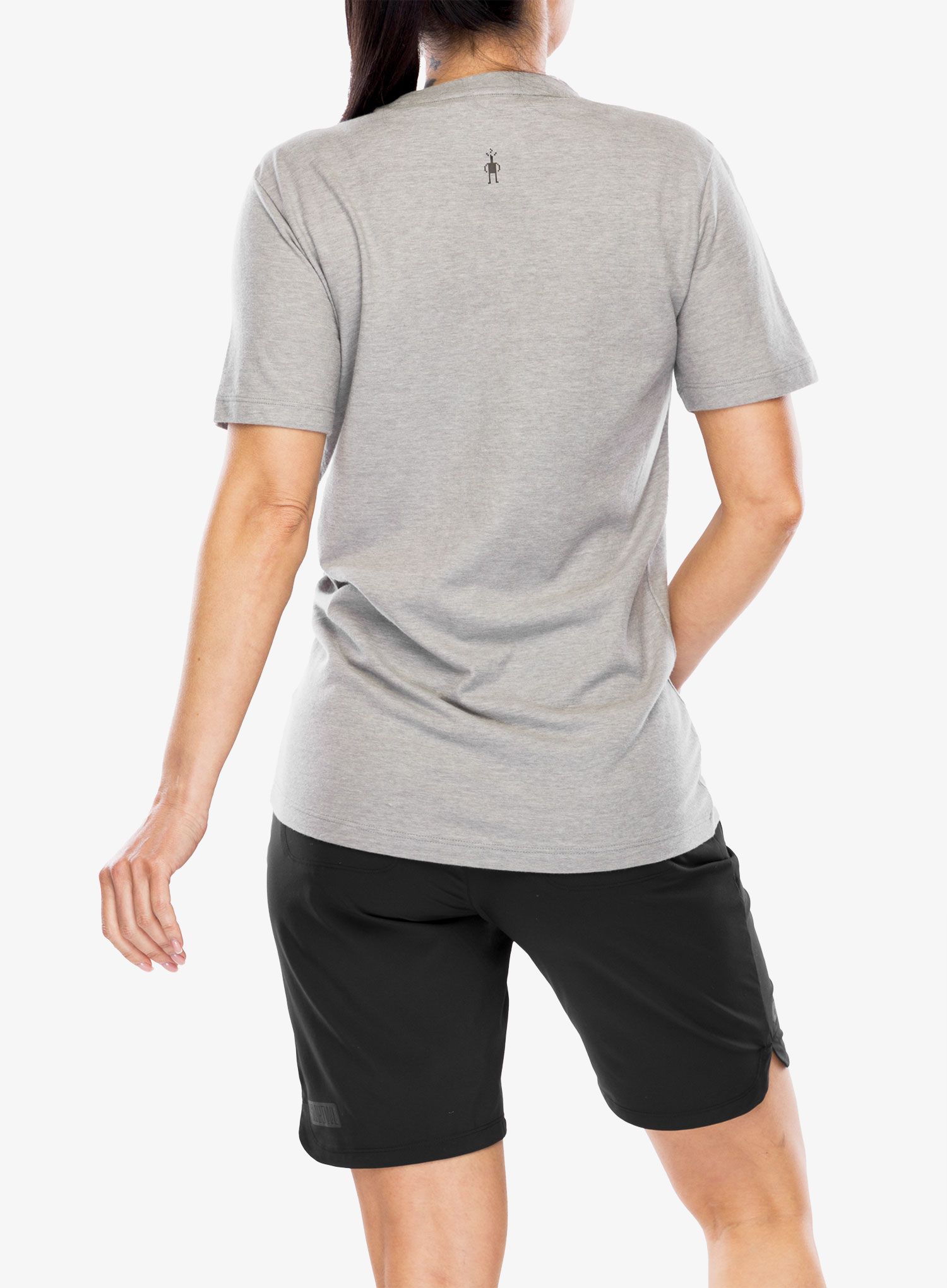 Tričko s potiskem Smartwool Bear Label Graphic Short Sleeve Tee - light gray heather