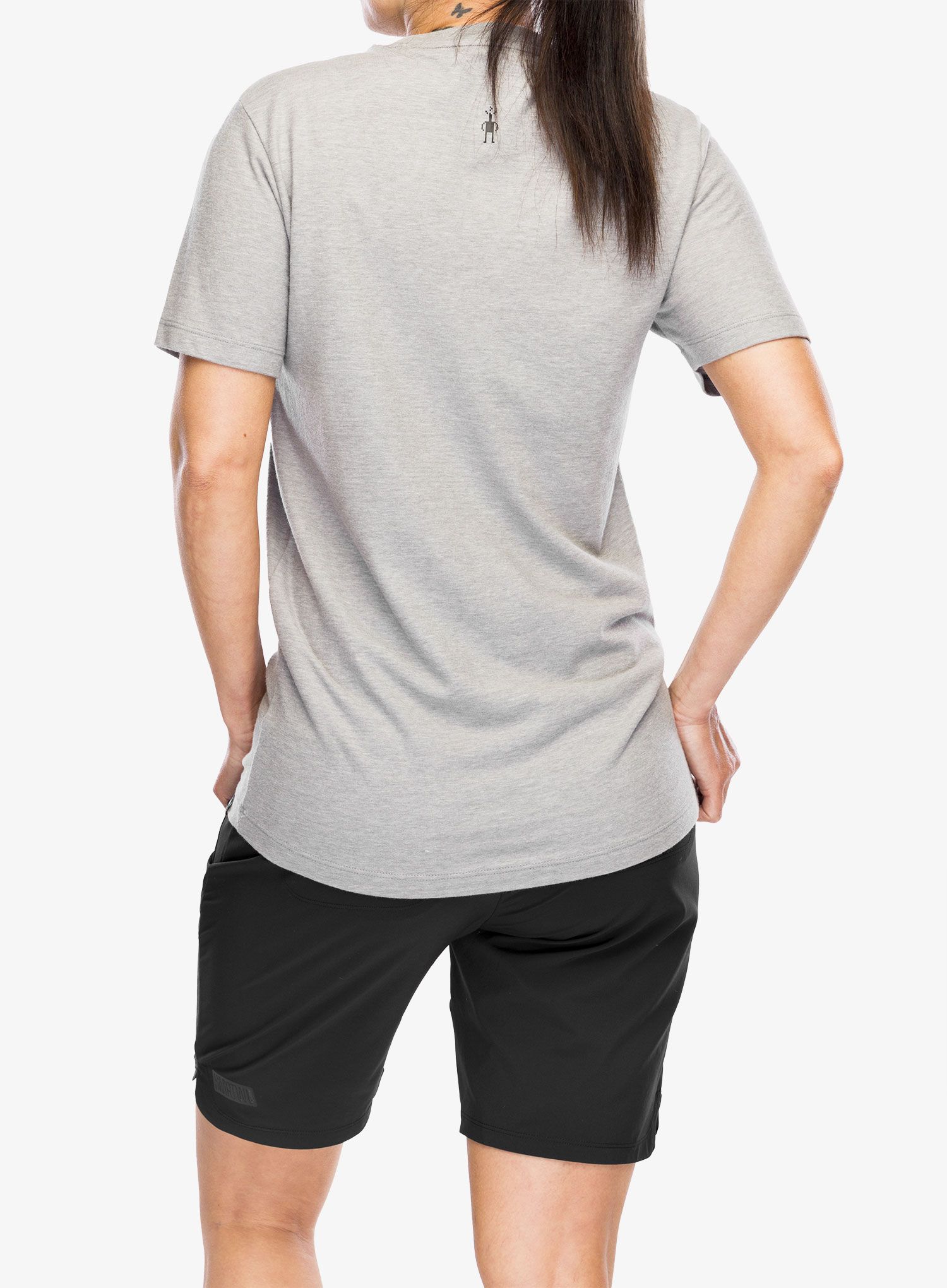 Tričko s potiskem Smartwool Bear Label Graphic Short Sleeve Tee - light gray heather
