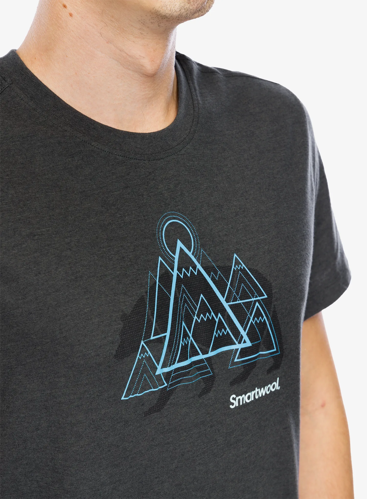 Tričko s potiskem Smartwool Bear Range Graphic Short Sleeve Tee - charcoal