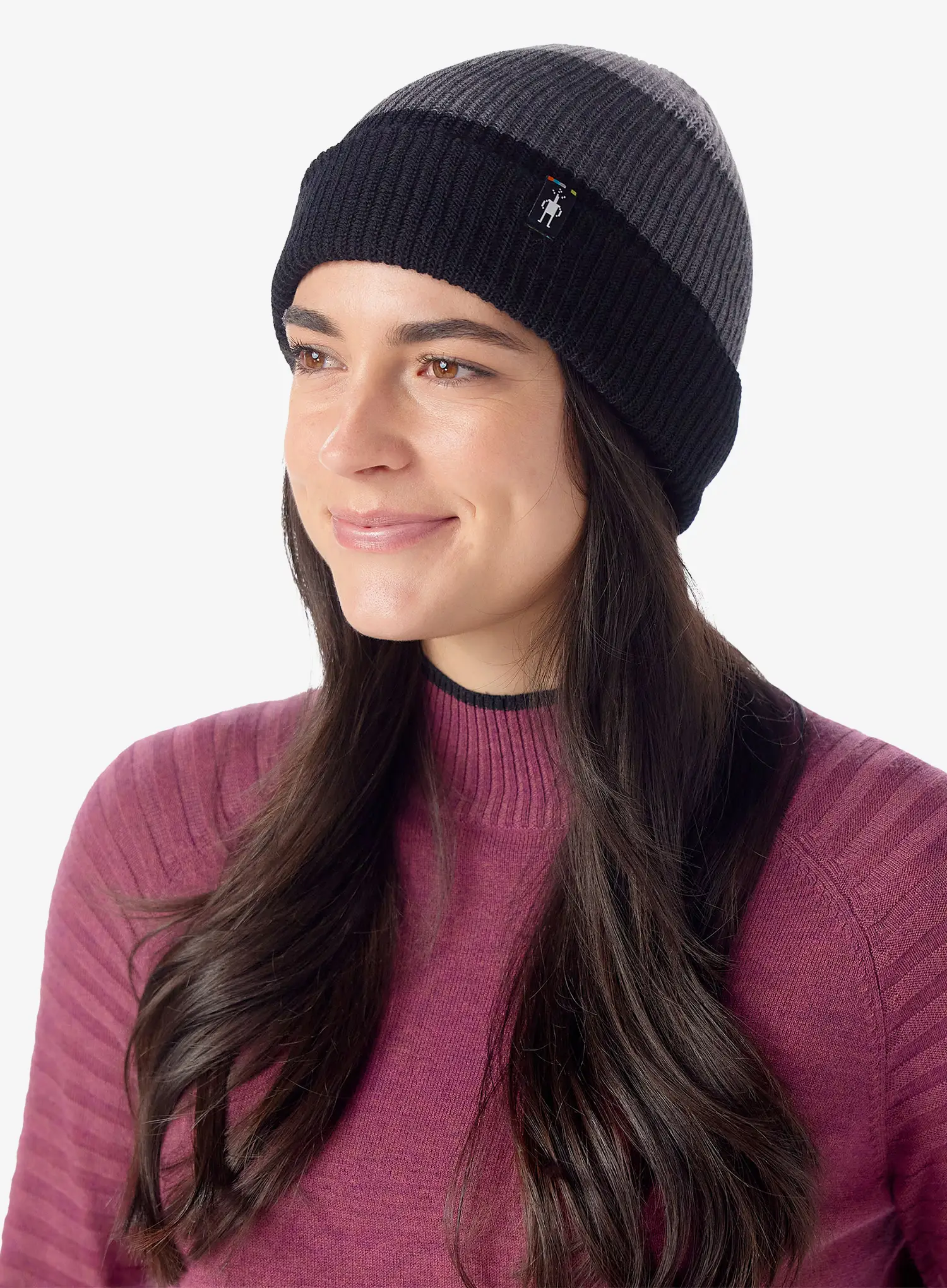 Zimní čepice Smartwool Cantar Colorblock Beanie - black