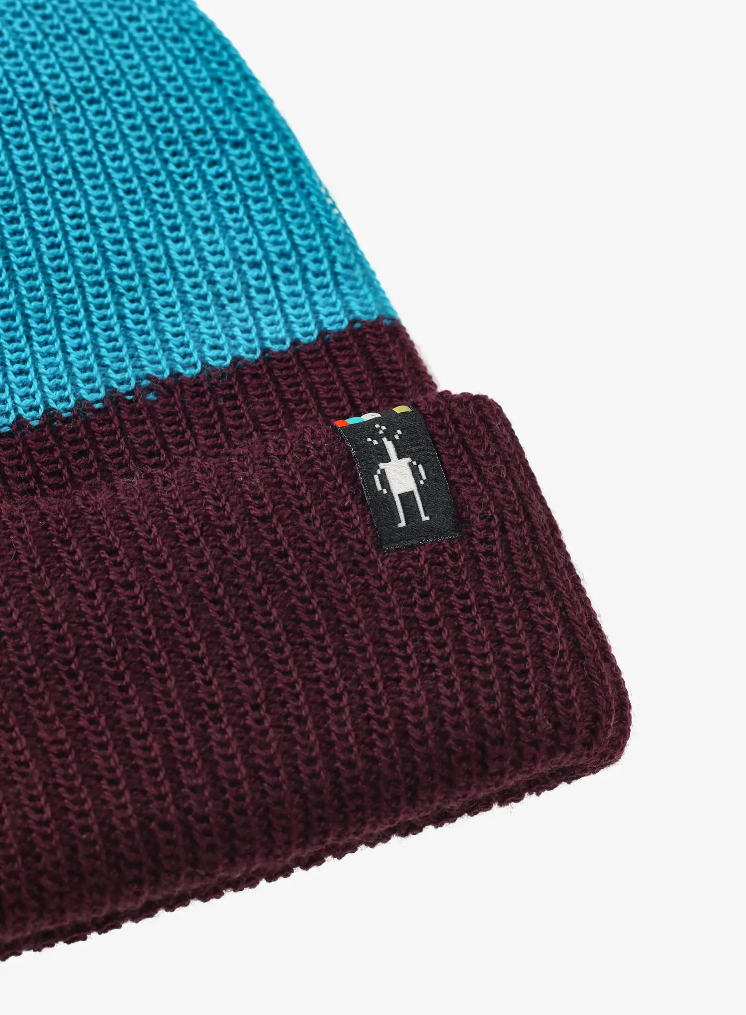 Zimní čepice Smartwool Cantar Colorblock Beanie - eggplant plaid