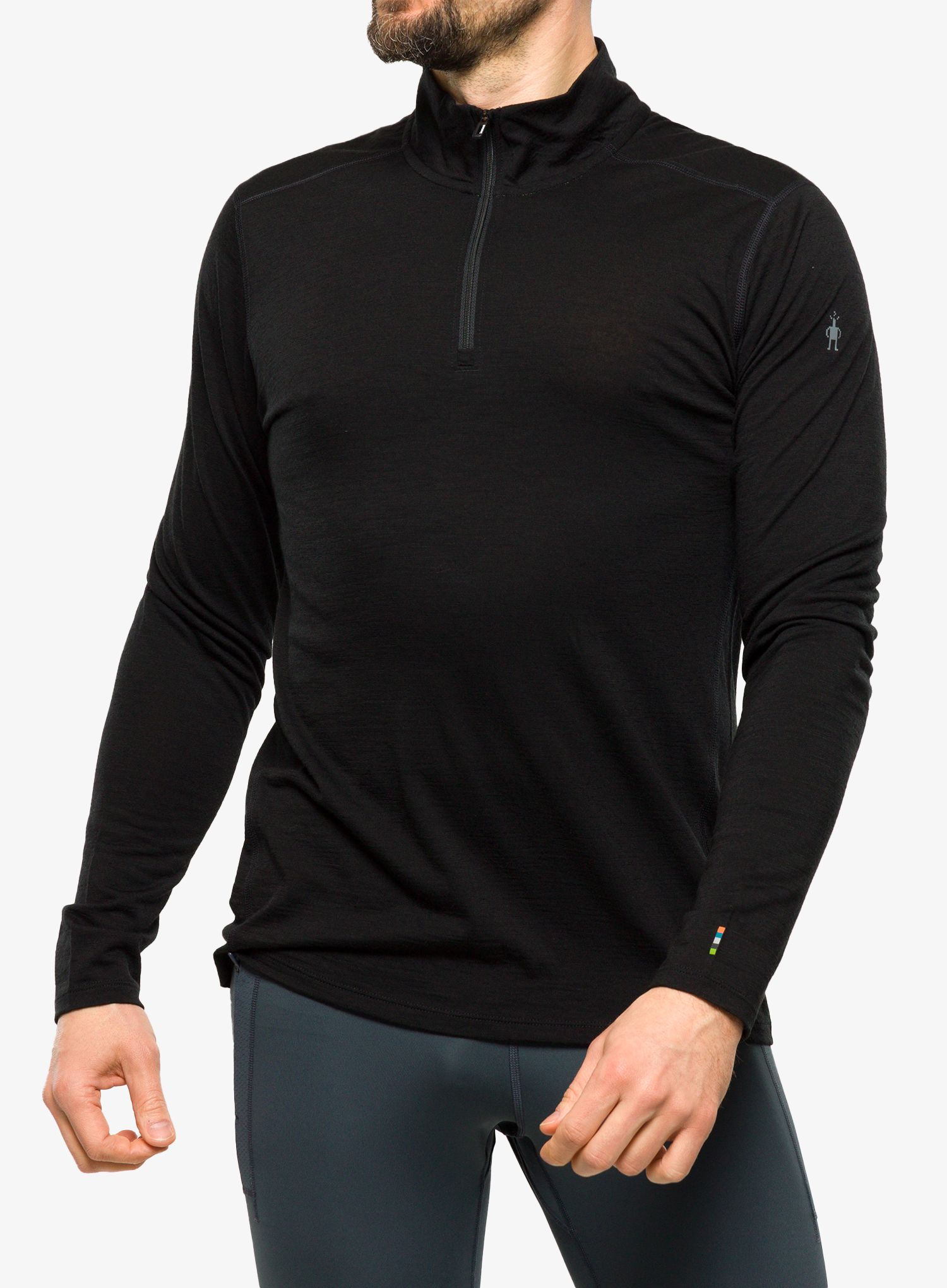 Funkční mikina Smartwool Classic Merino Base Layer 1/4 Zip Boxed - black