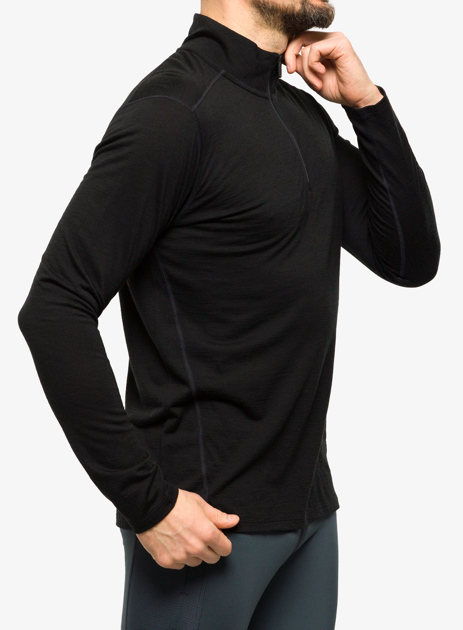 Funkční mikina Smartwool Classic Merino Base Layer 1/4 Zip Boxed - black