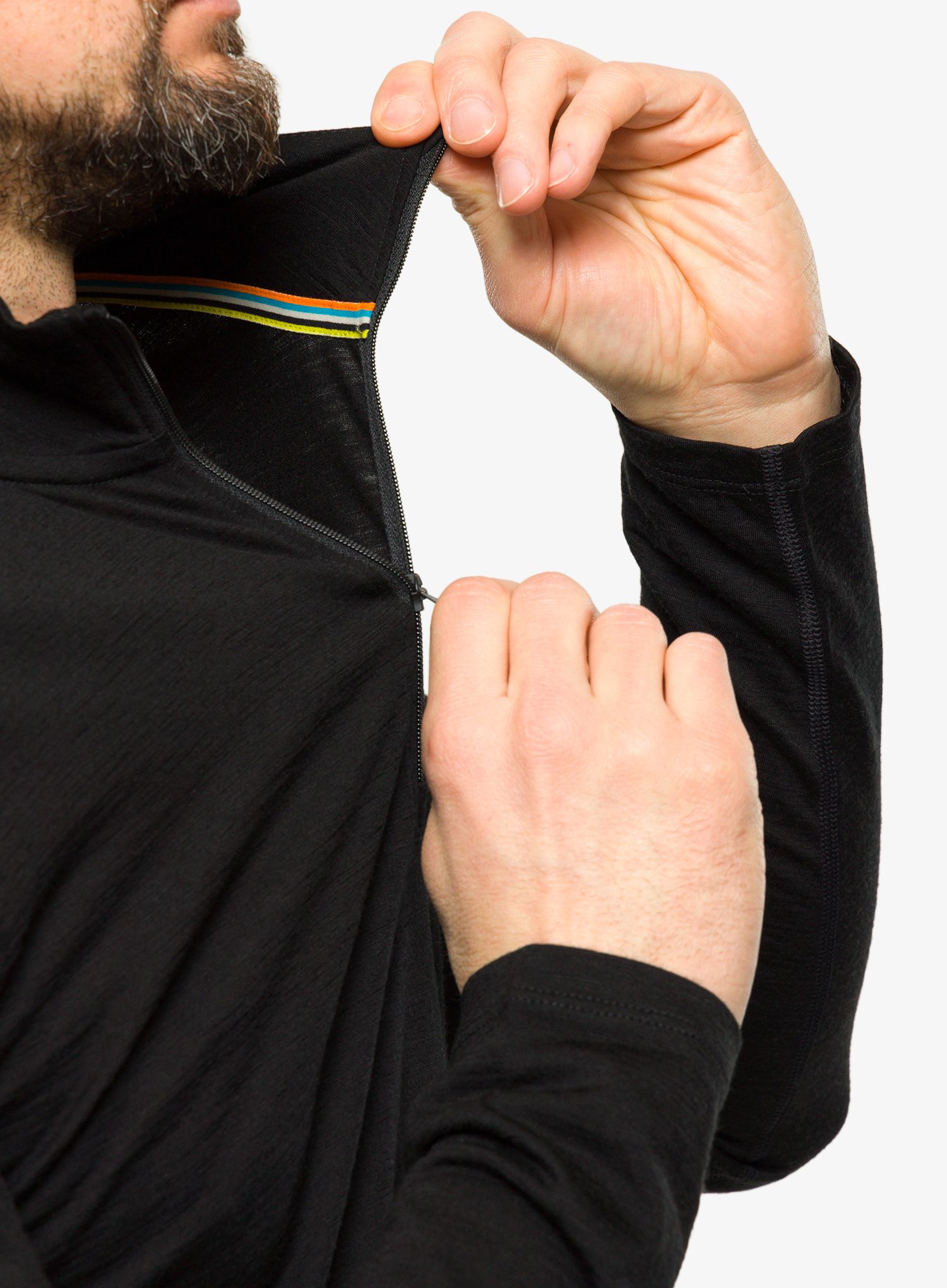 Funkční mikina Smartwool Classic Merino Base Layer 1/4 Zip Boxed - black