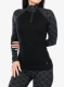 Dámská funkční mikina Smartwool Classic Thermal Merino BL 1/4 Zip Boxed - blk digi snow