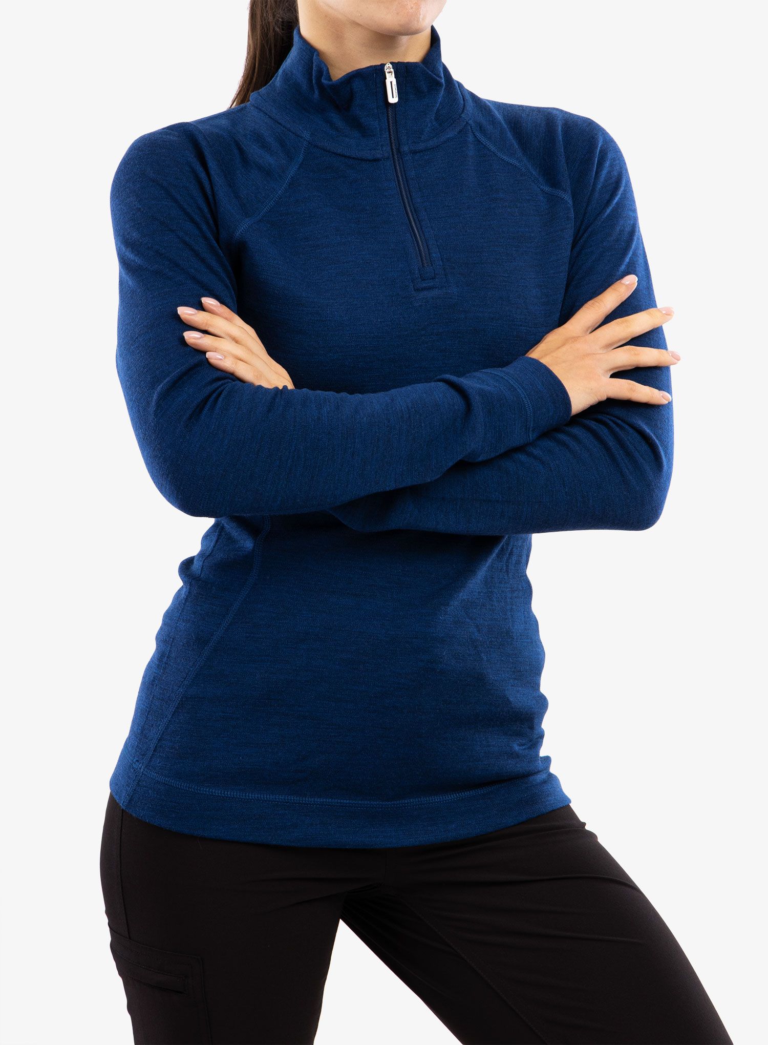 Dámská mikina Smartwool Classic Thermal Merino BL 1/4 Zip Boxed - blueb.