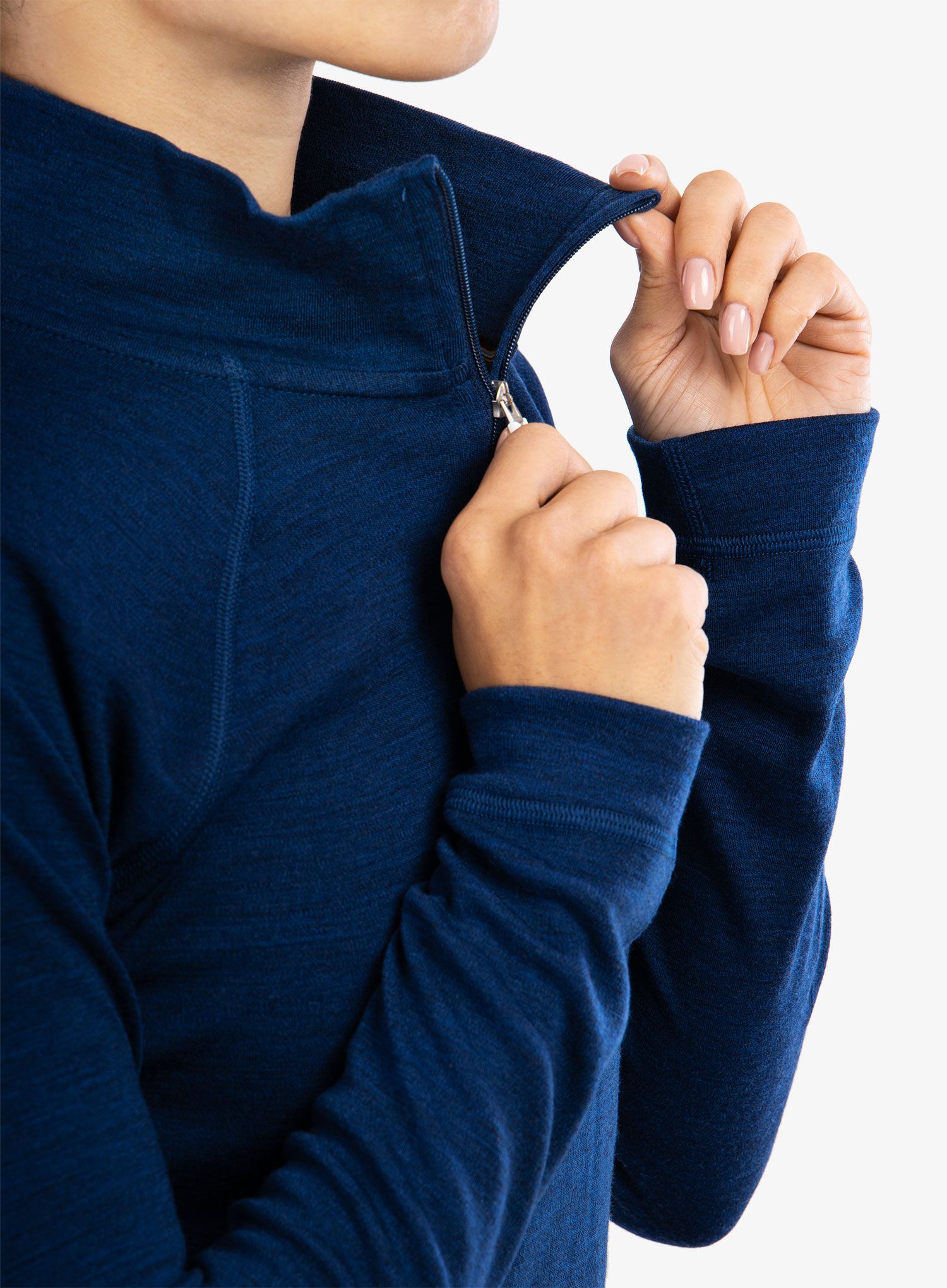 Dámská mikina Smartwool Classic Thermal Merino BL 1/4 Zip Boxed - blueb.