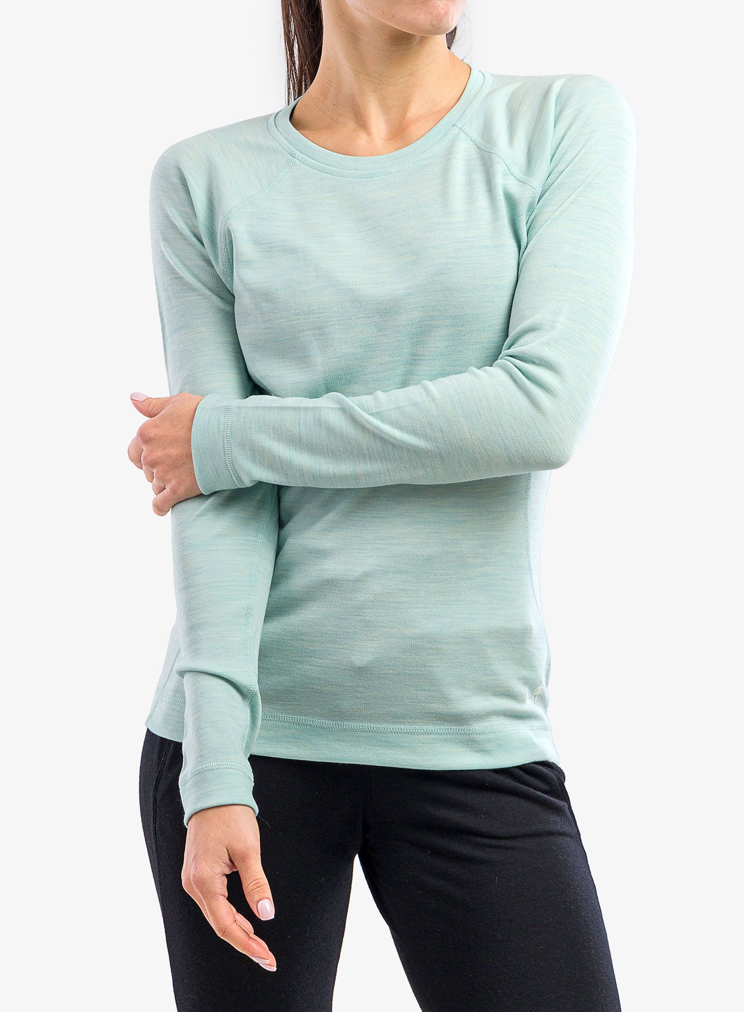 Termoakticvní mikina Smartwool Classic Thermal Merino BL Crew Boxed - aqua