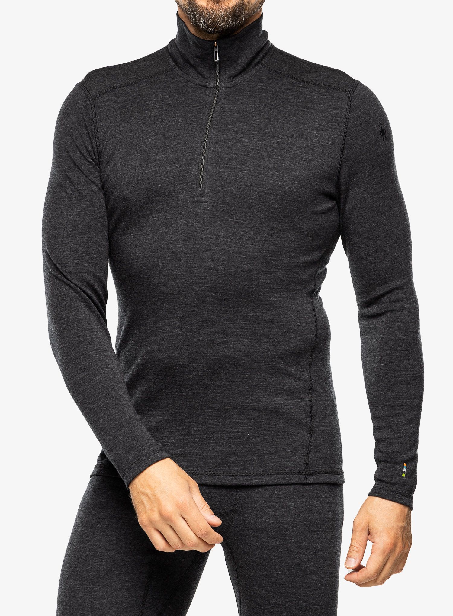 Funkční mikina Smartwool Classic Thermal Merino Base Layer 1/4 Zip Boxed - charcoal heather