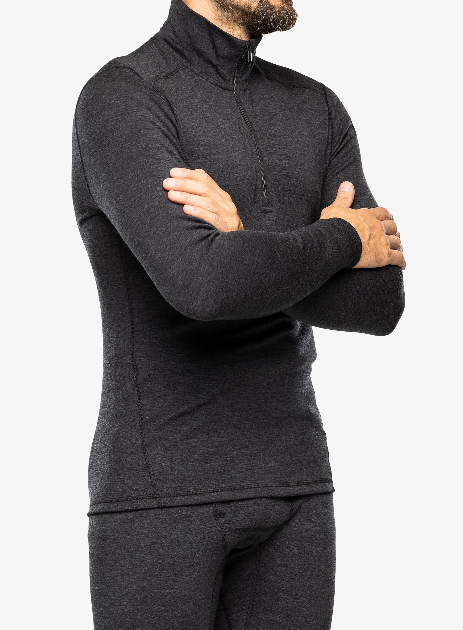 Funkční mikina Smartwool Classic Thermal Merino Base Layer 1/4 Zip Boxed - charcoal heather