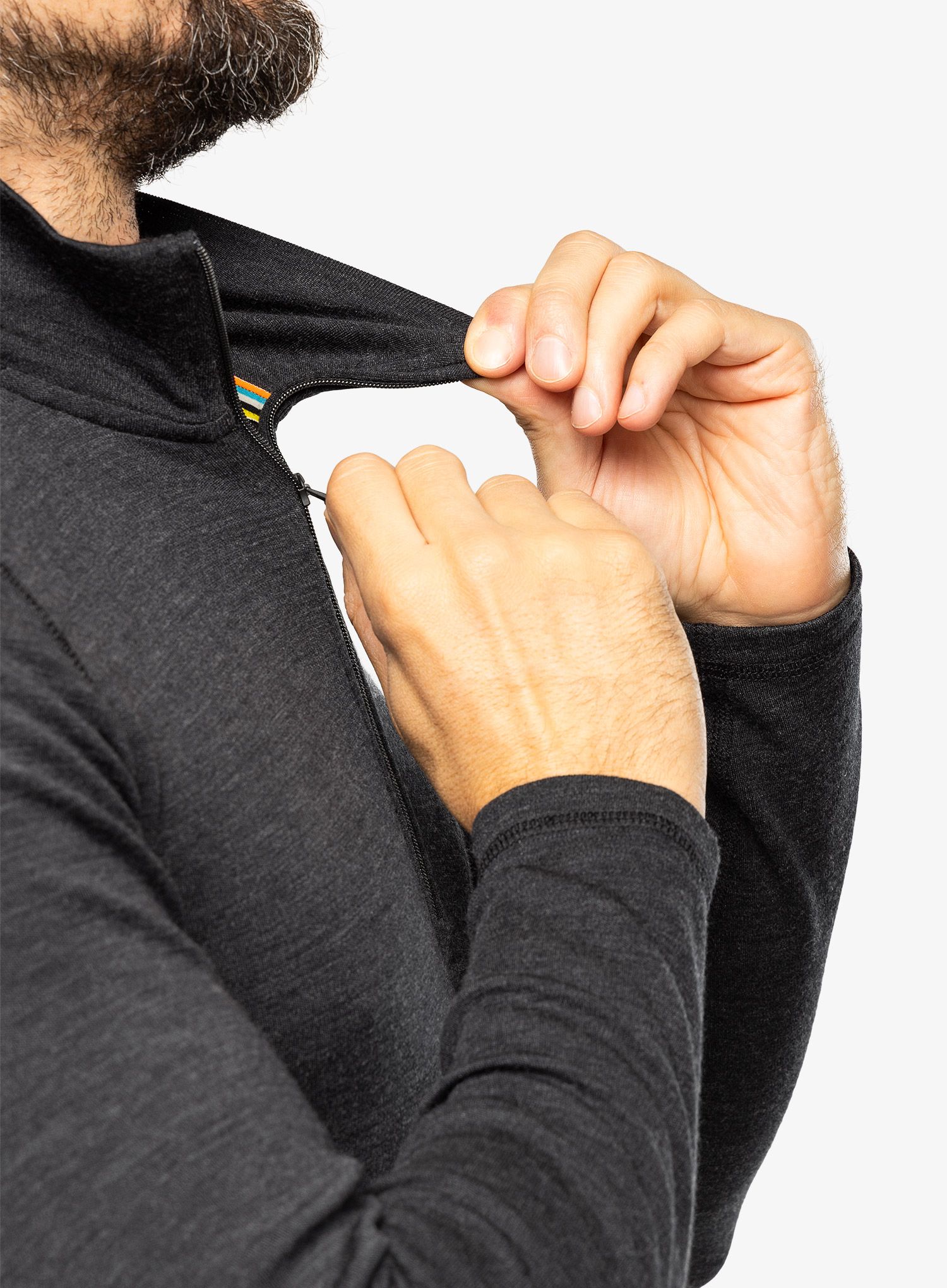 Funkční mikina Smartwool Classic Thermal Merino Base Layer 1/4 Zip Boxed - charcoal heather