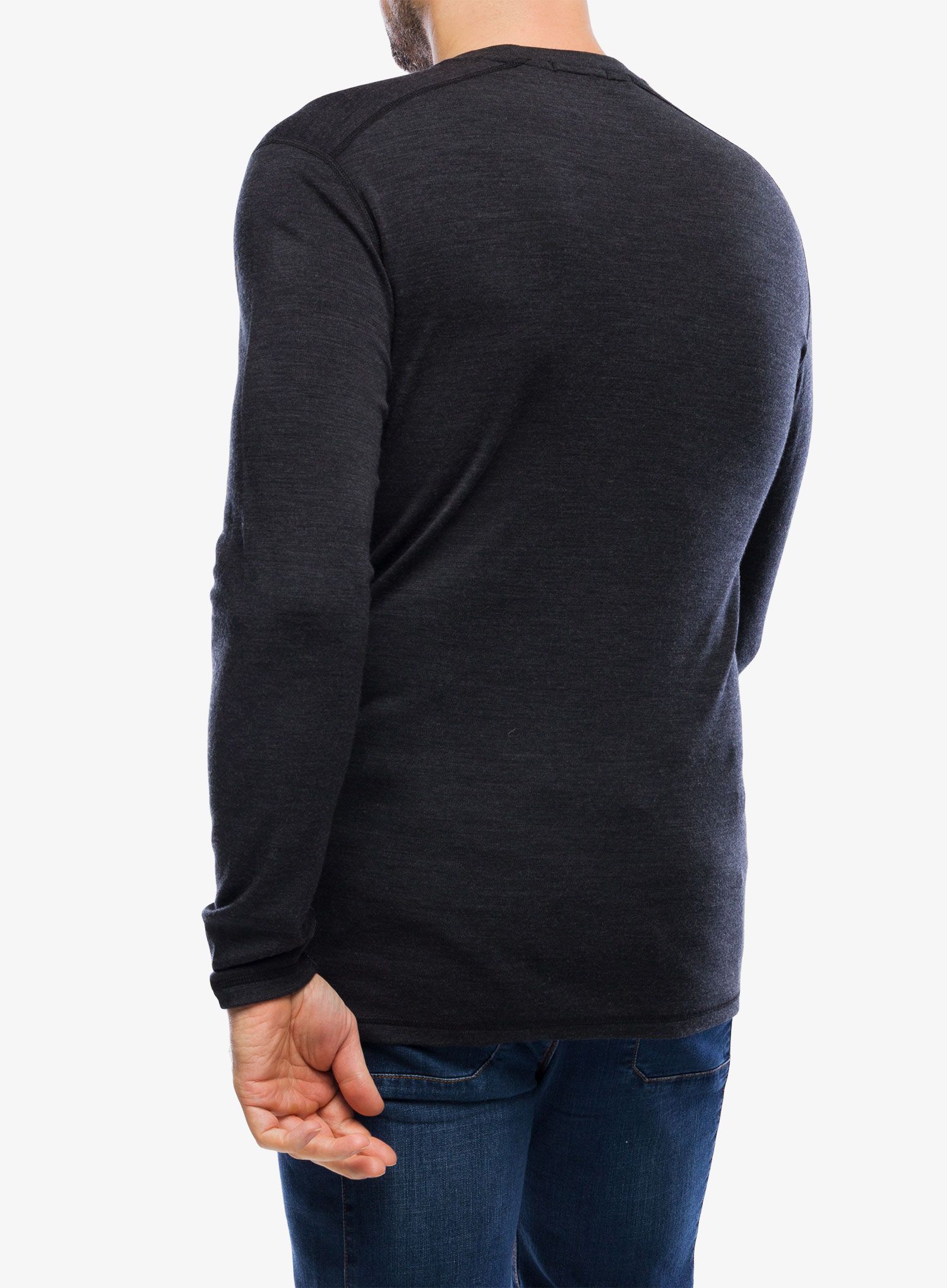 Funkční mikina Smartwool Classic Thermal Merino Base Layer Colorblock Crew Boxed - charcoal/argyle purple