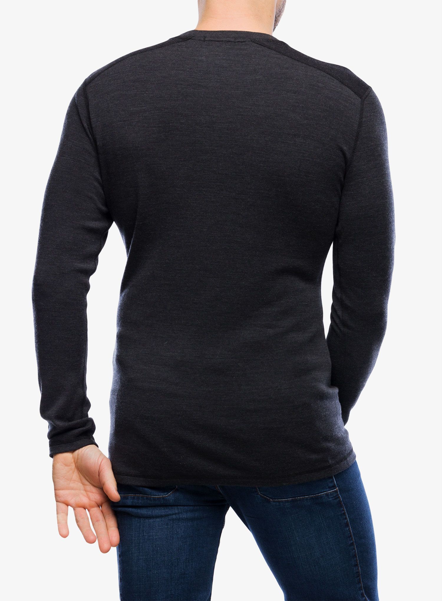 Funkční mikina Smartwool Classic Thermal Merino Base Layer Colorblock Crew Boxed - charcoal/argyle purple