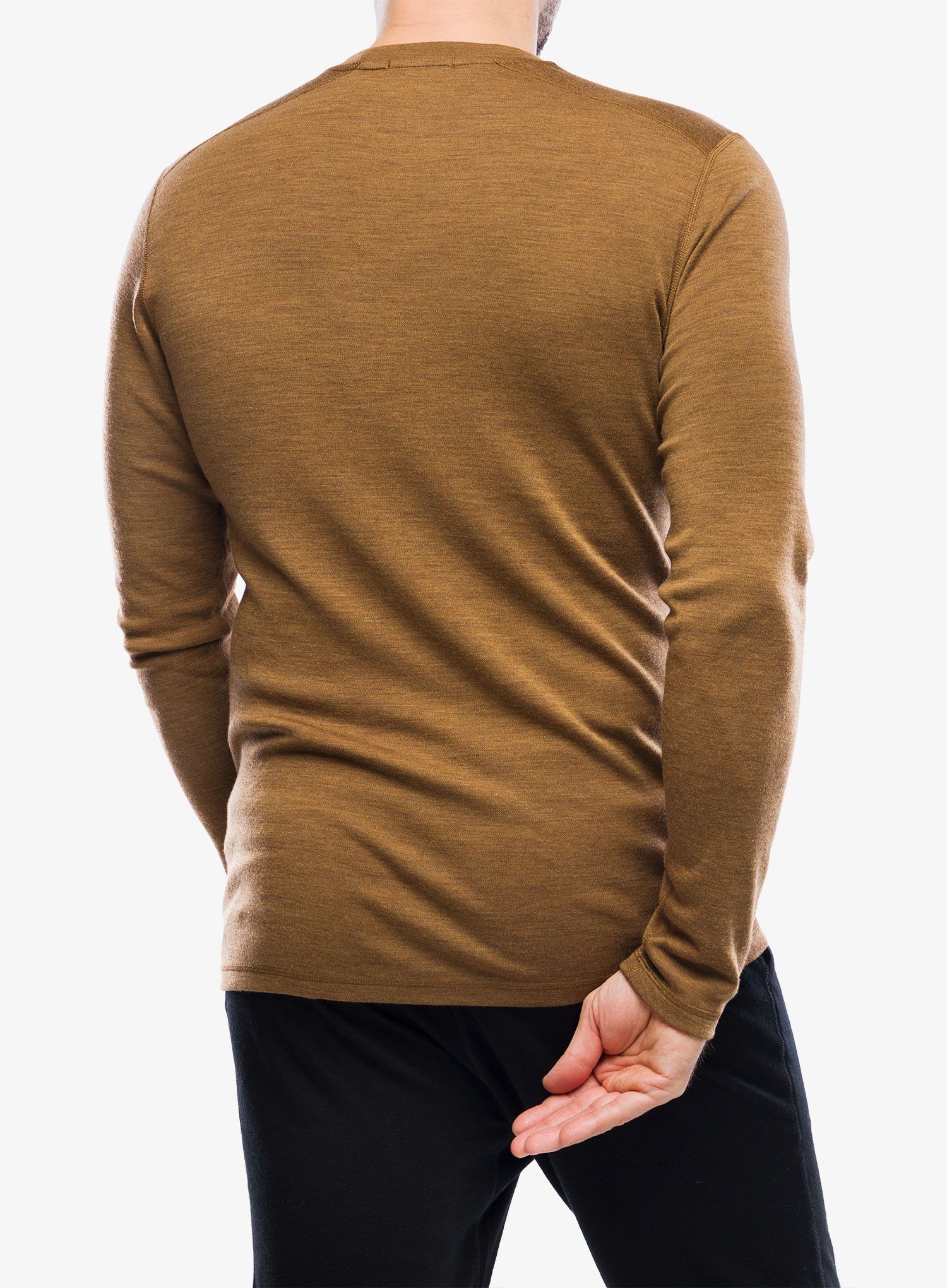 Funkční mikina Smartwool Classic Thermal Merino Base Layer Colorblock Crew Boxed - fox brown heather