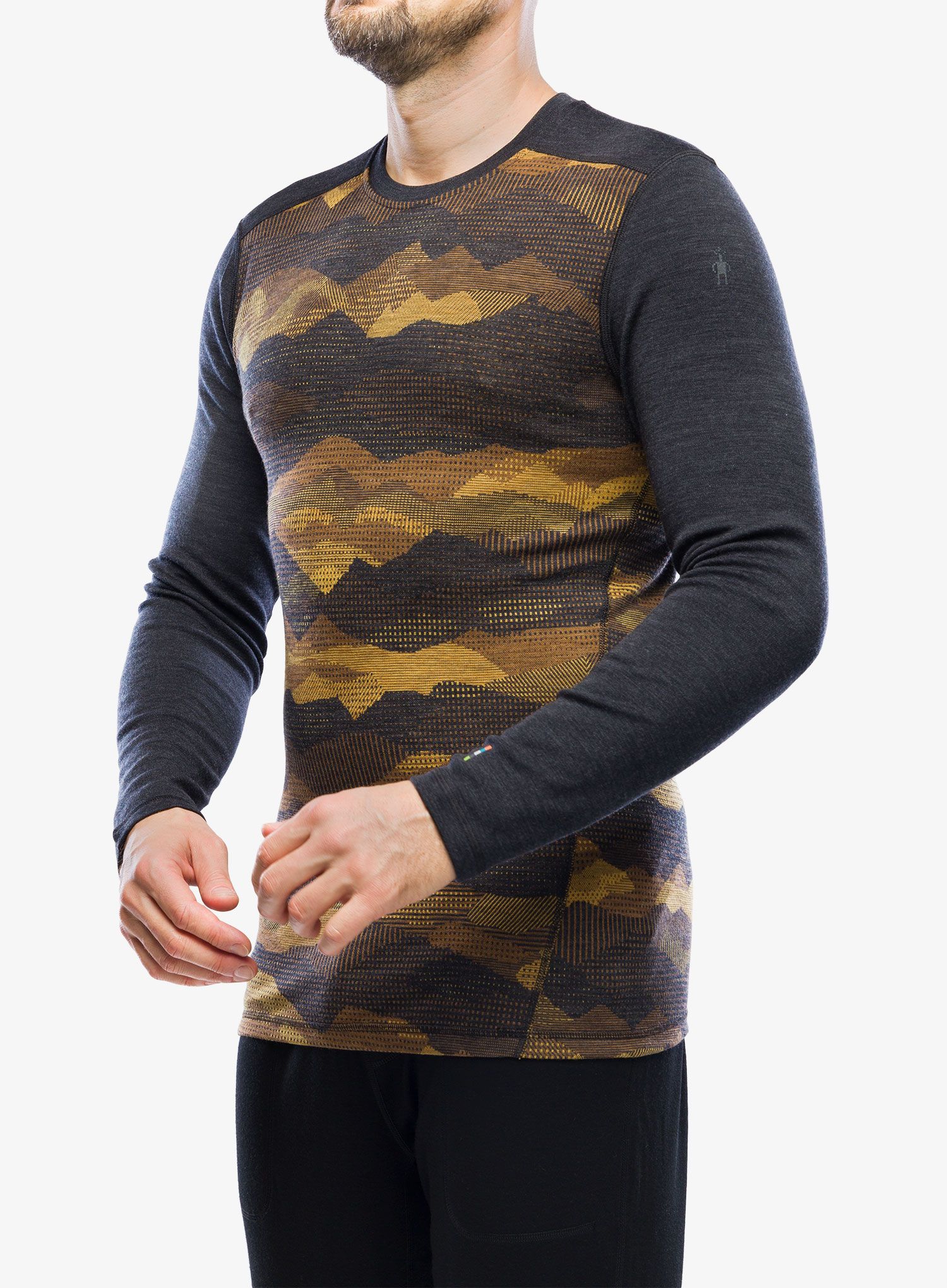 Funkční mikina  Smartwool Classic Thermal Merino Base Layer Crew Boxed - charcoal mtn
