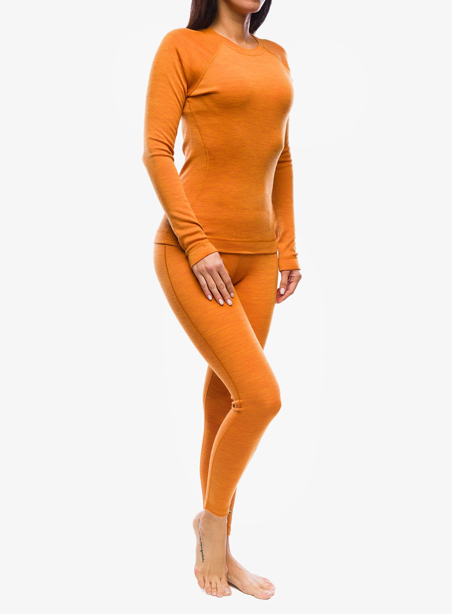 Dámská mikina Smartwool Classic Thermal Merino Base Layer Crew Boxed - marmalade heather