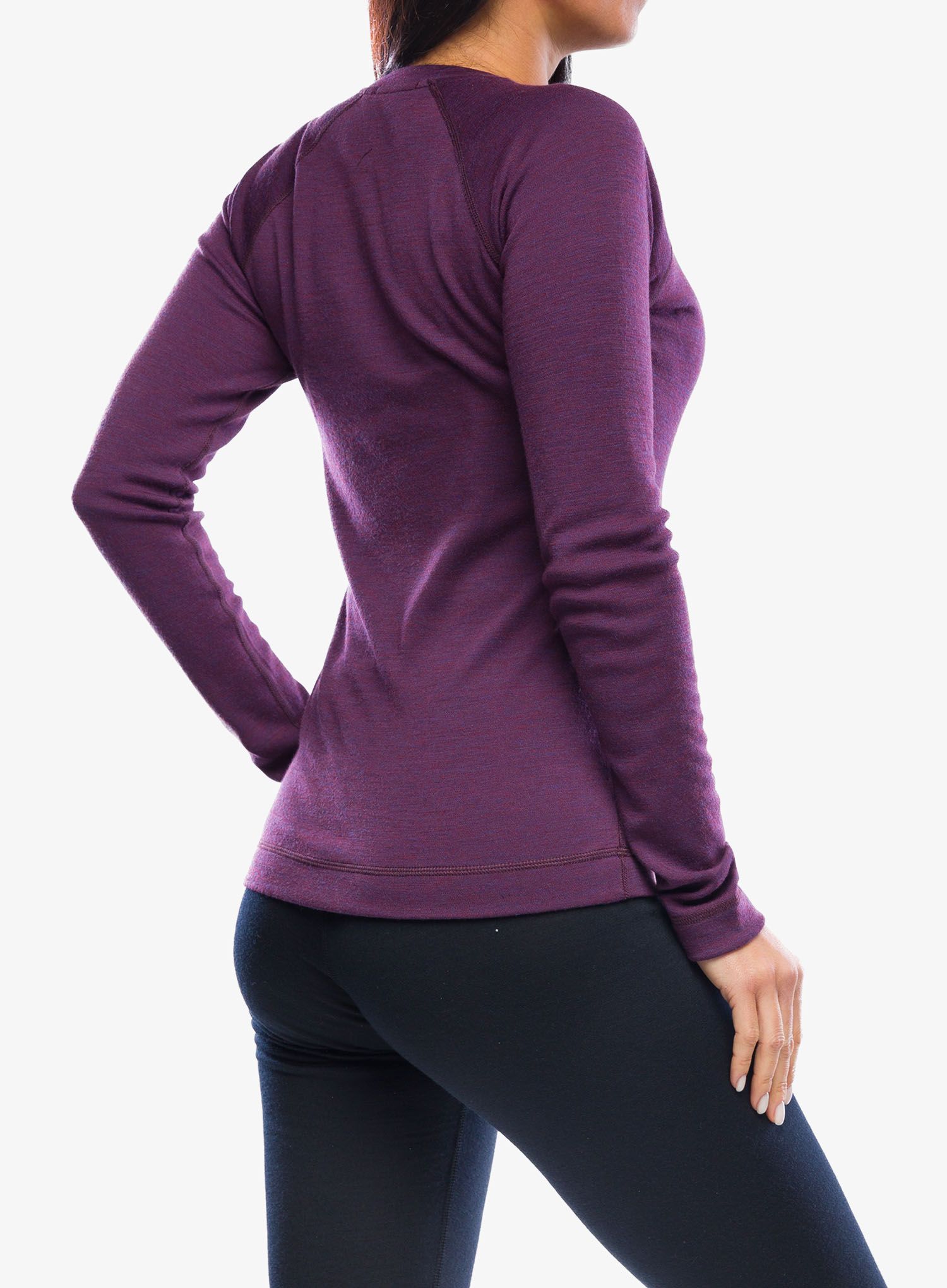 Dámská mikina Smartwool Classic Thermal Merino Base Layer Crew Boxed - purple iris heather