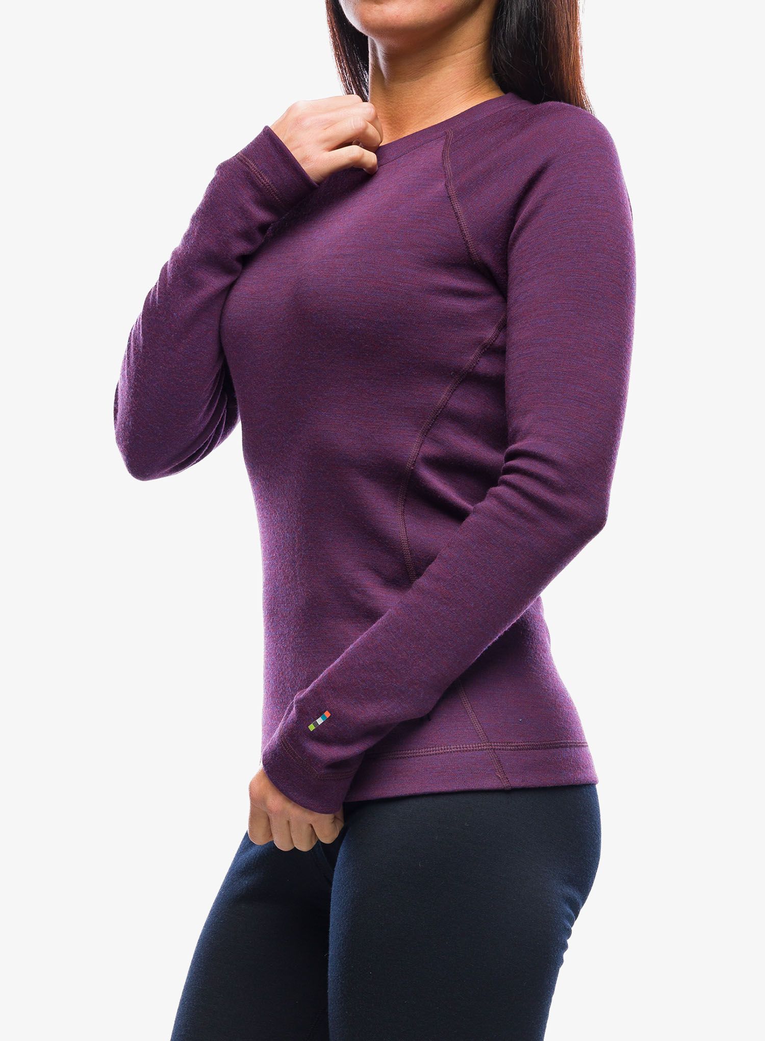 Dámská mikina Smartwool Classic Thermal Merino Base Layer Crew Boxed - purple iris heather