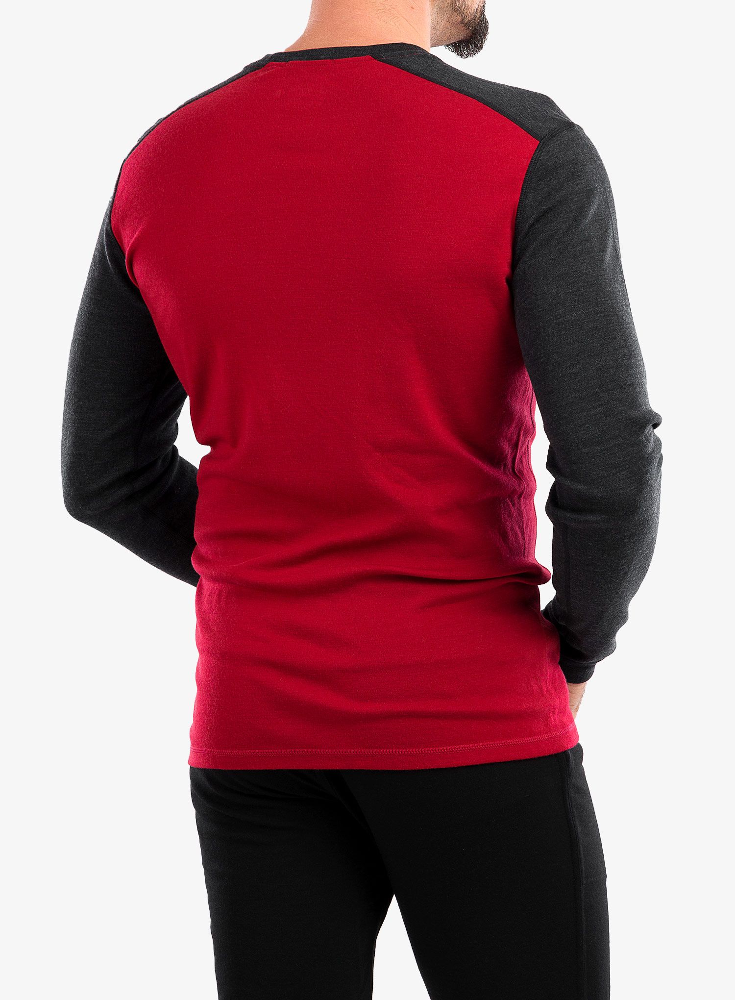 Mikina Smartwool Classic Thermal Merino Base Layer Crew Boxed - r. red