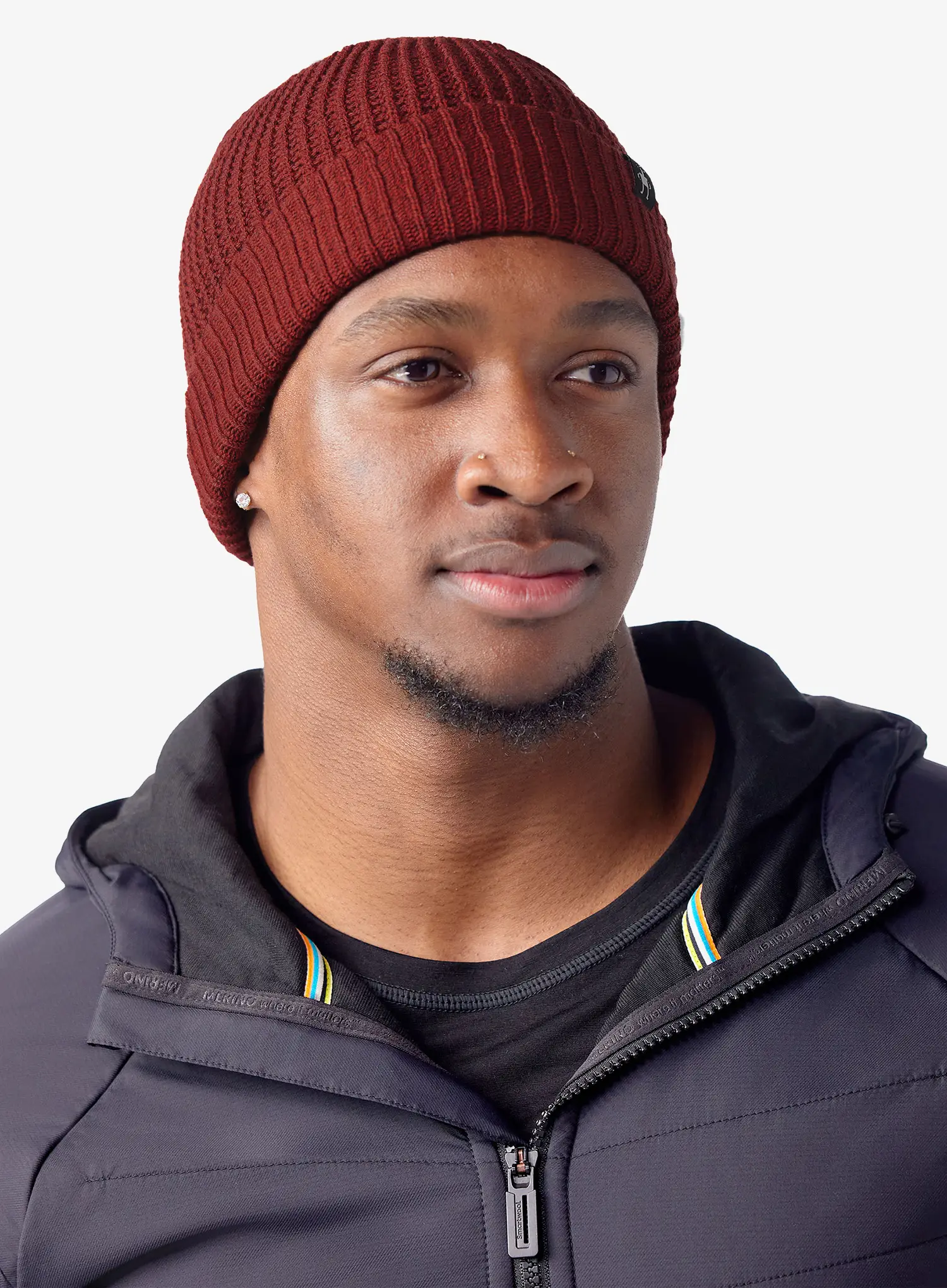 Zimní čepice Smartwool Creek Run Beanie - currant heather