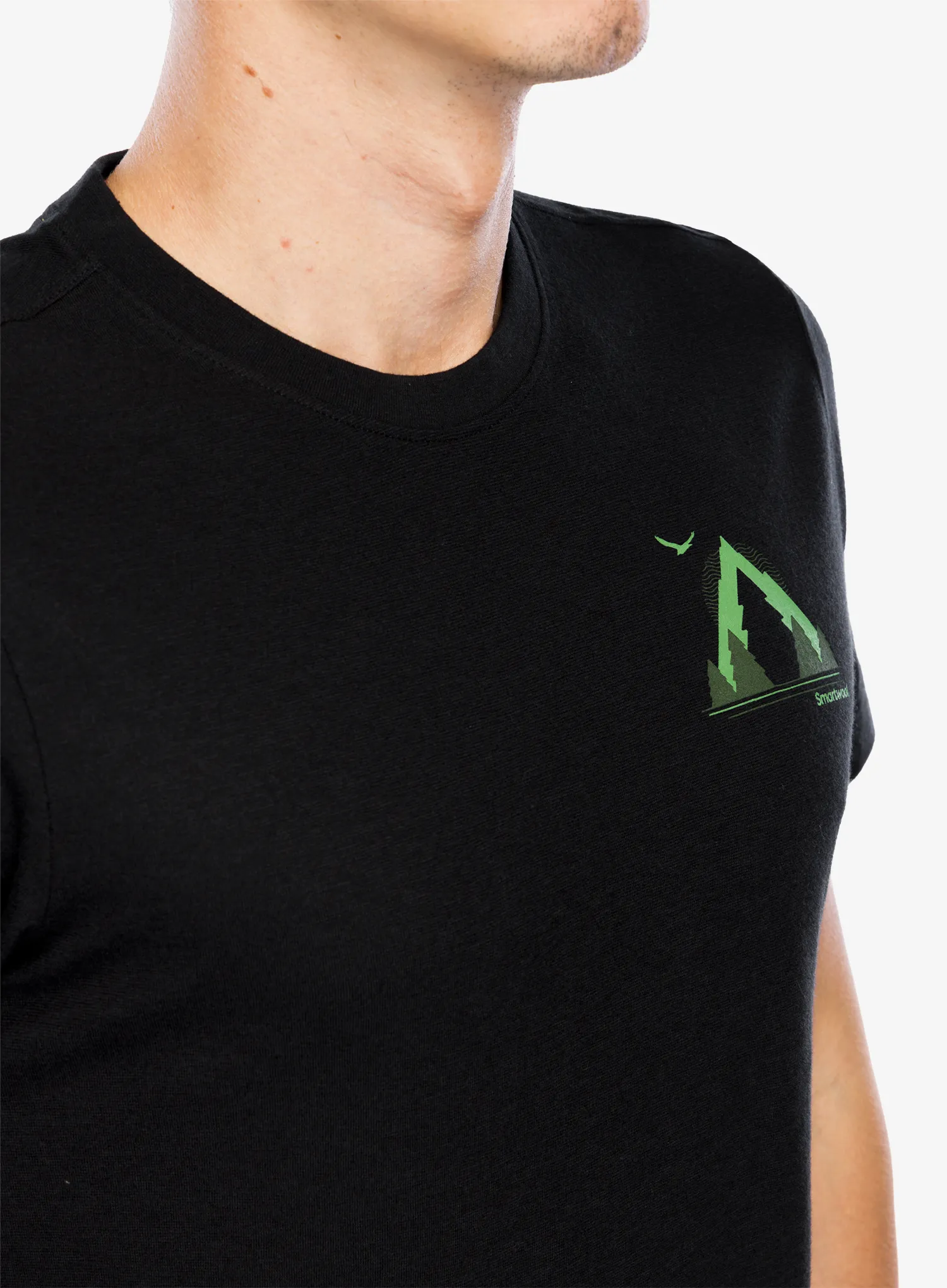 Merino triko Smartwool Go Far. Feel Good. Graphic Short Sleeve Tee Slim Fit - black