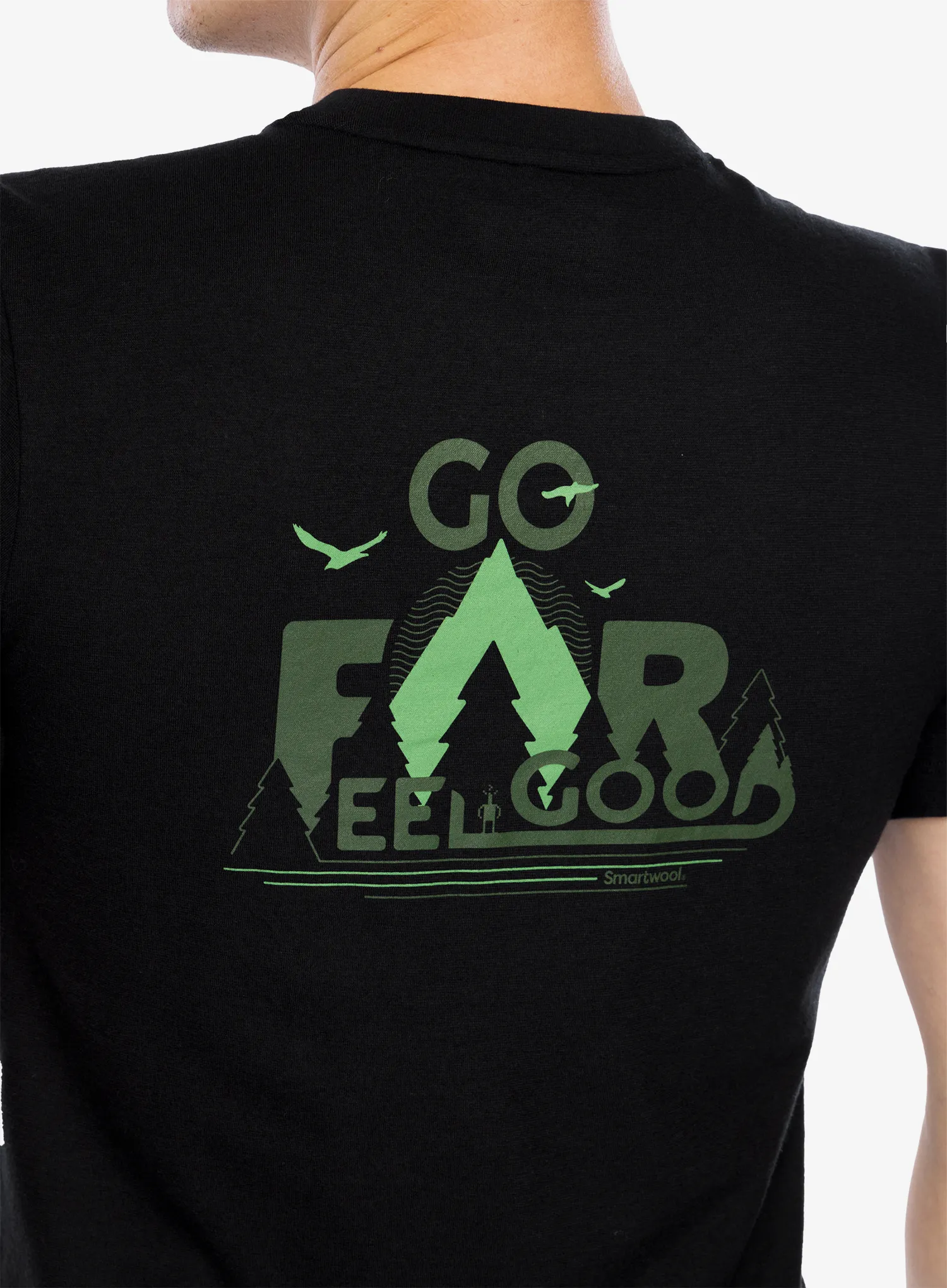 Merino triko Smartwool Go Far. Feel Good. Graphic Short Sleeve Tee Slim Fit - black