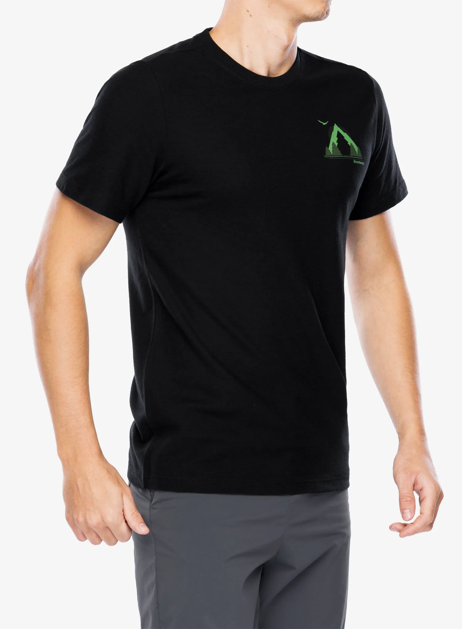 Merino triko Smartwool Go Far. Feel Good. Graphic Short Sleeve Tee Slim Fit - black