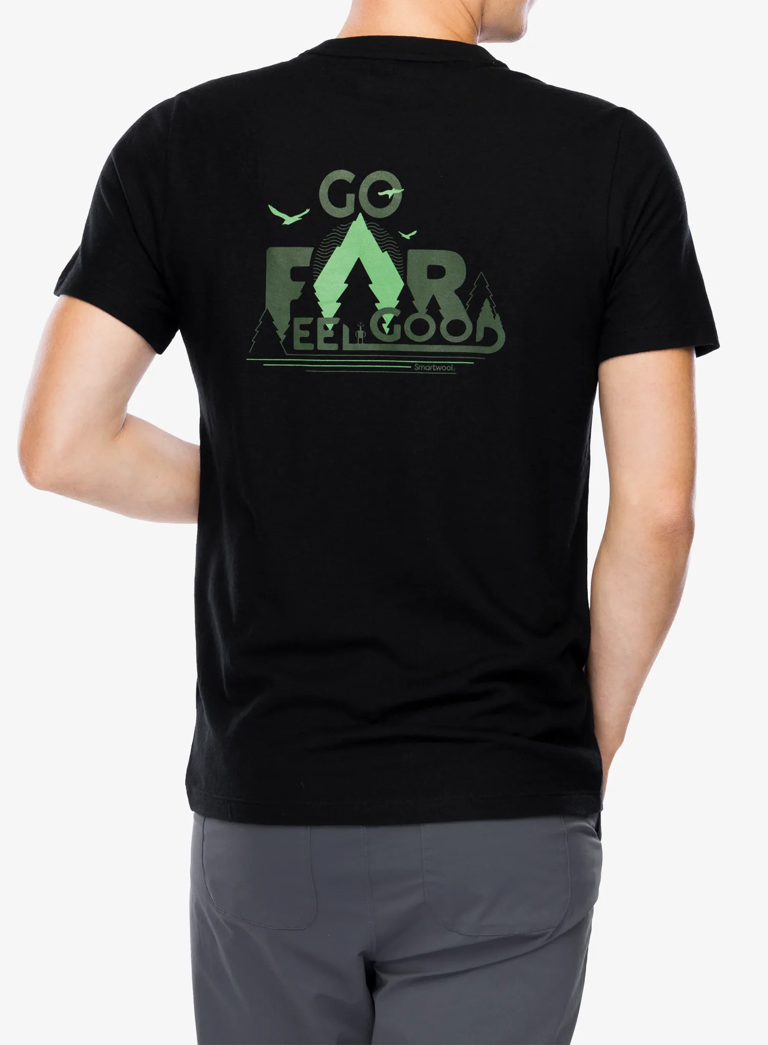 Merino triko Smartwool Go Far. Feel Good. Graphic Short Sleeve Tee Slim Fit - black