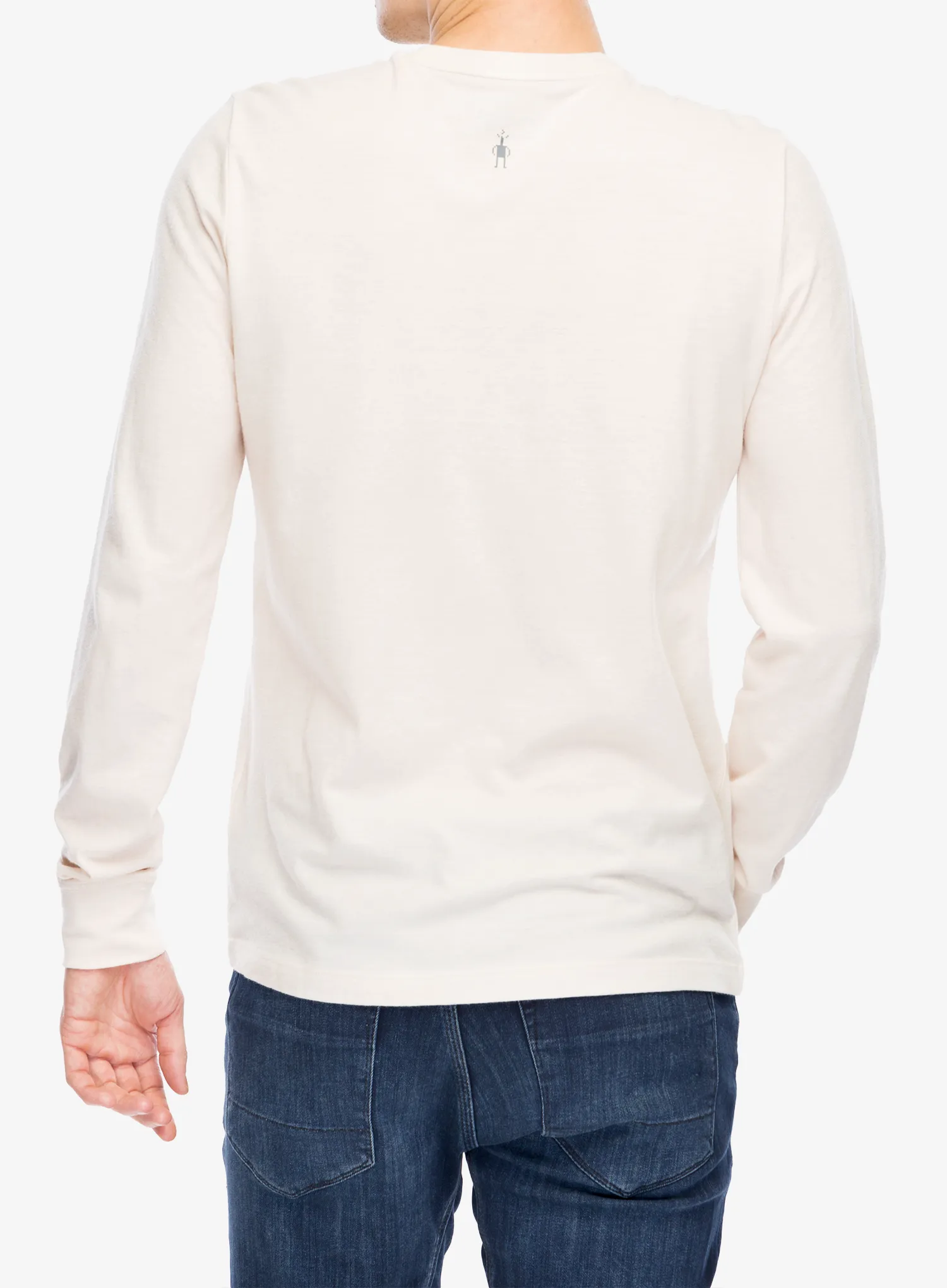 Mikina bez kapuce Smartwool Gondola Ride Graphic Long Sleeve Tee - almond