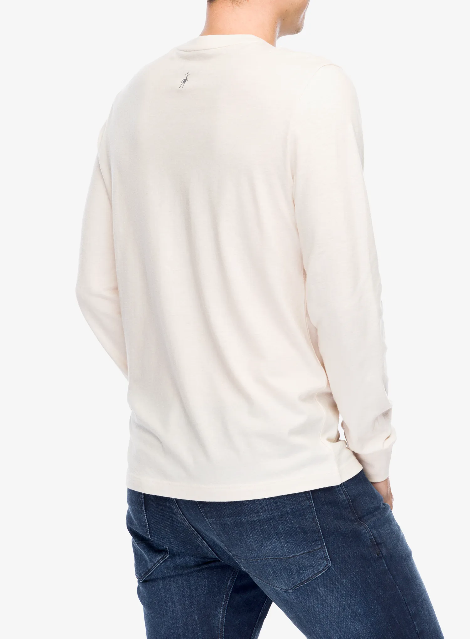 Mikina bez kapuce Smartwool Gondola Ride Graphic Long Sleeve Tee - almond