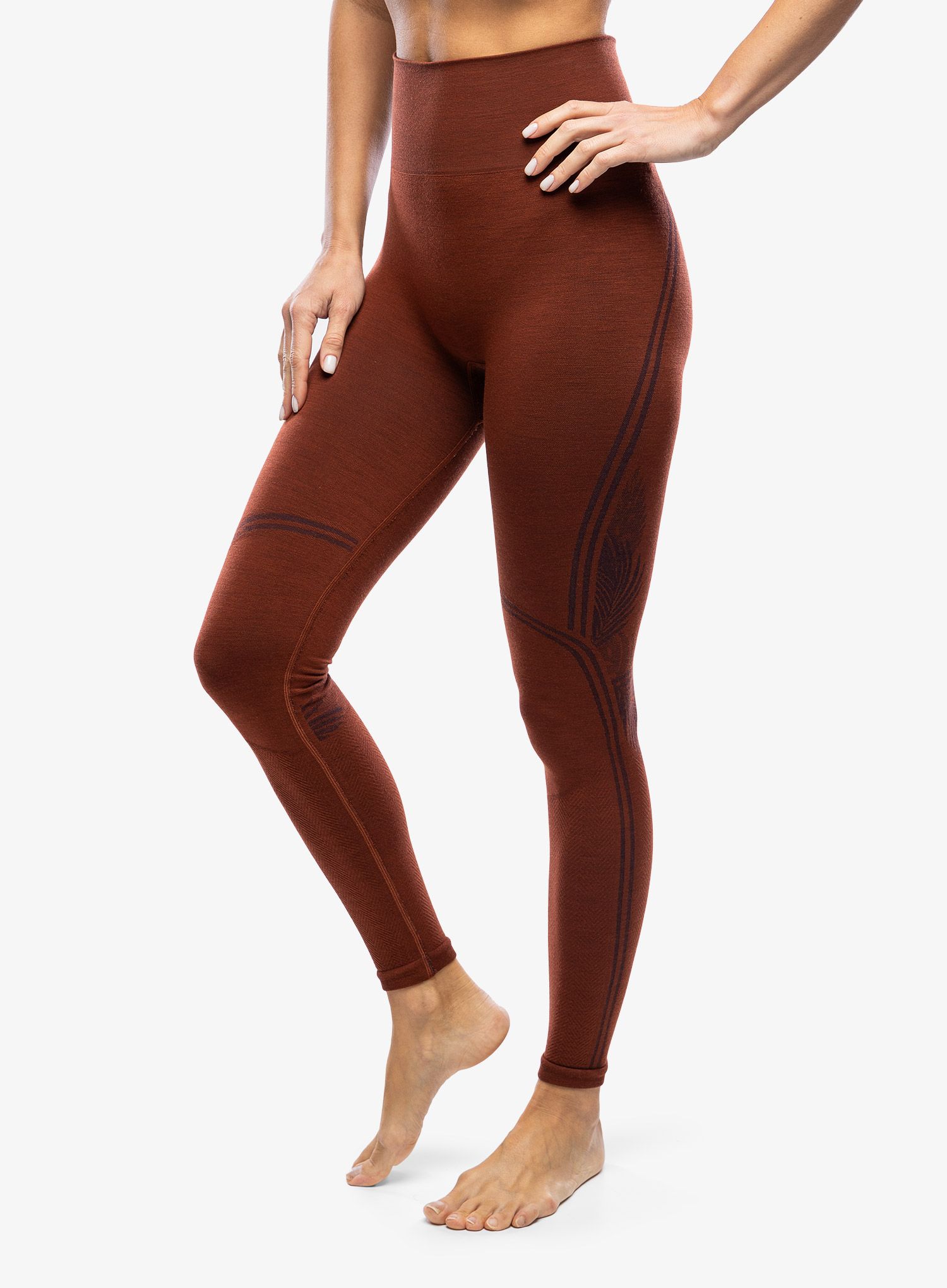 Dámské legíny Smartwool Intraknit Active Base Layer Bottom - pecan brown