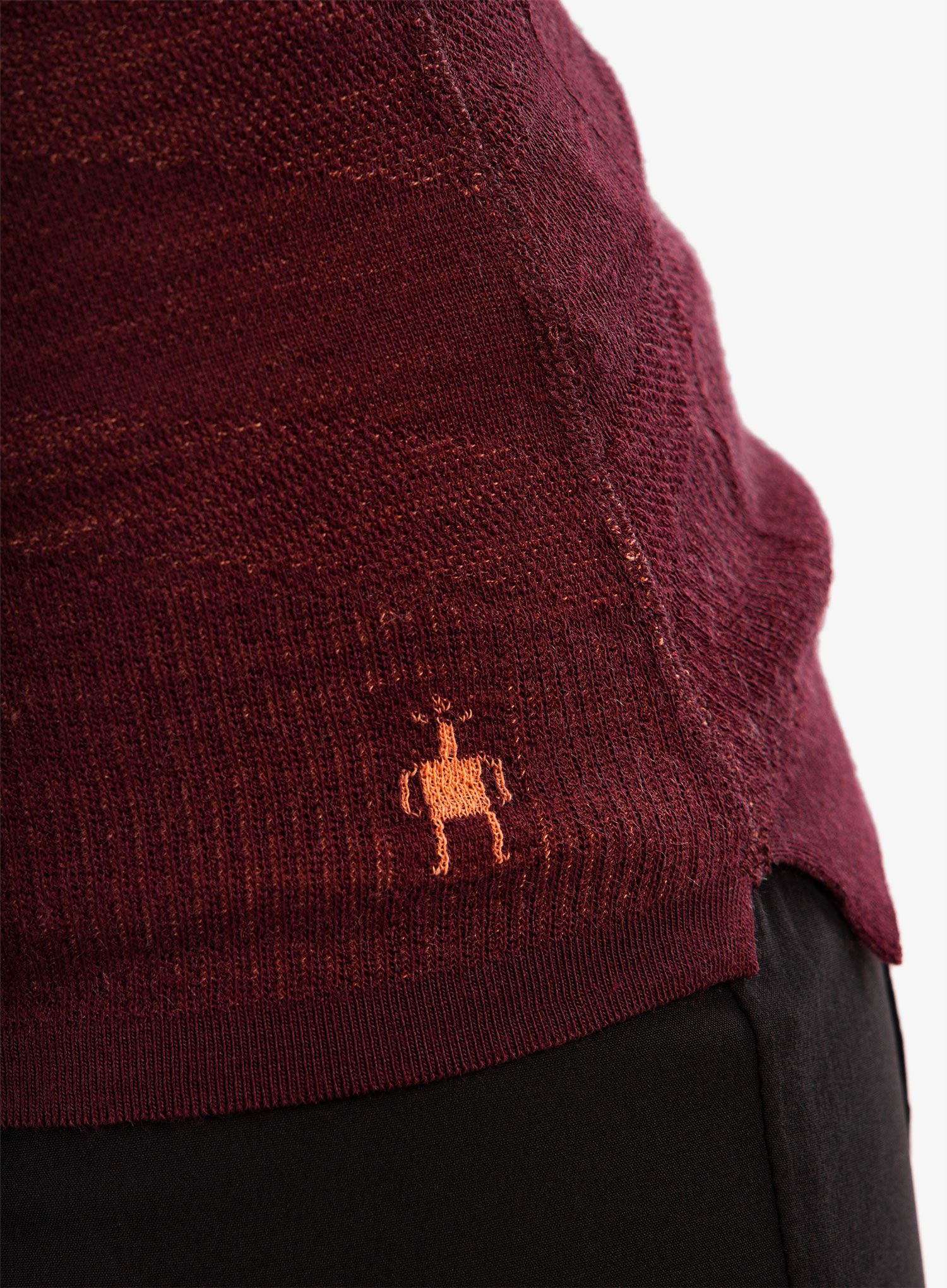 Dámská funkční mikina Smartwool Intraknit Merino Crew - black cherry