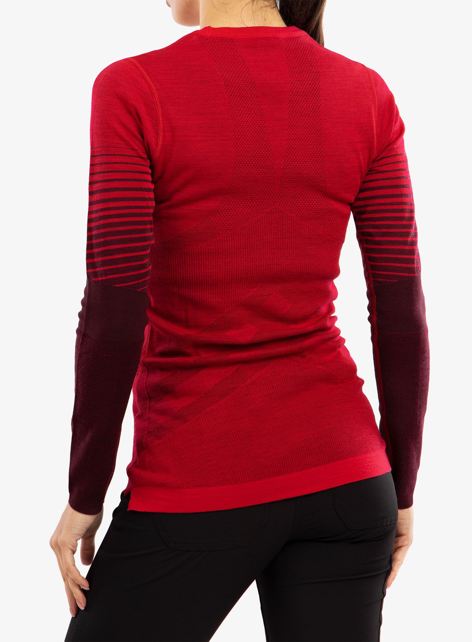 Dámská mikina Smartwool Intraknit Thermal Merino BL Pattern Crew - pomeg.