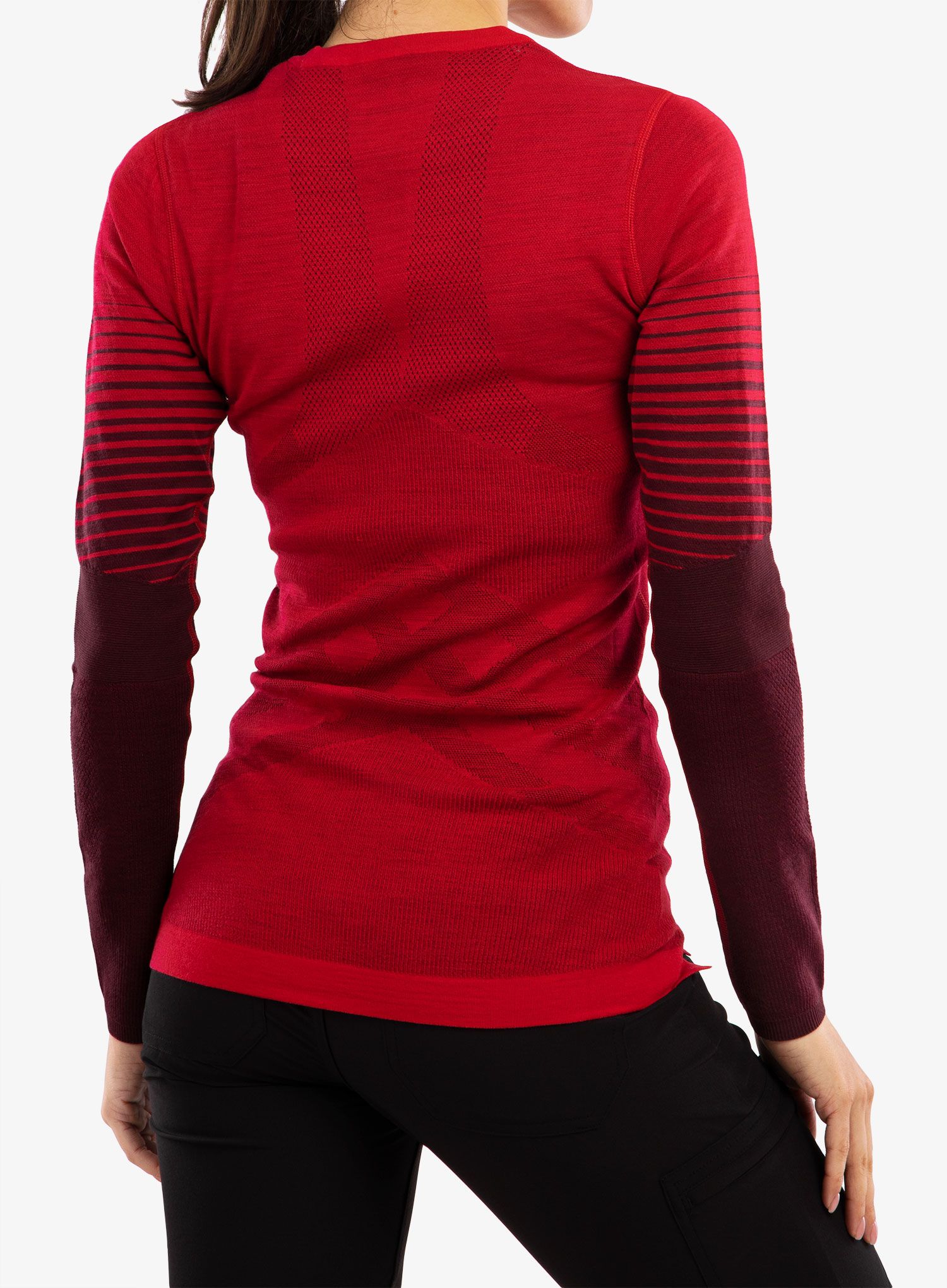Dámská mikina Smartwool Intraknit Thermal Merino BL Pattern Crew - pomeg.