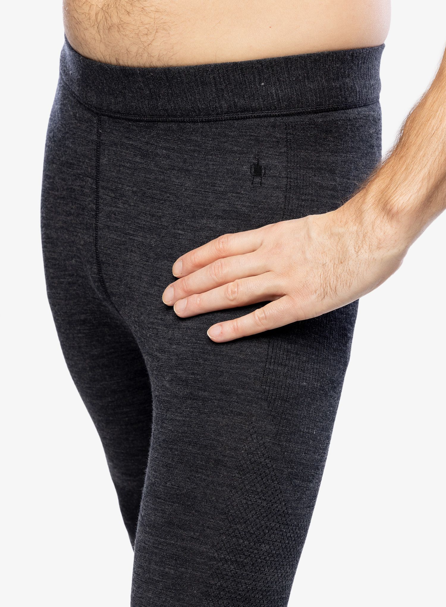 Termolegíny Smartwool Intraknit Thermal Merino Base Layer Bottom - charcoal heather/black