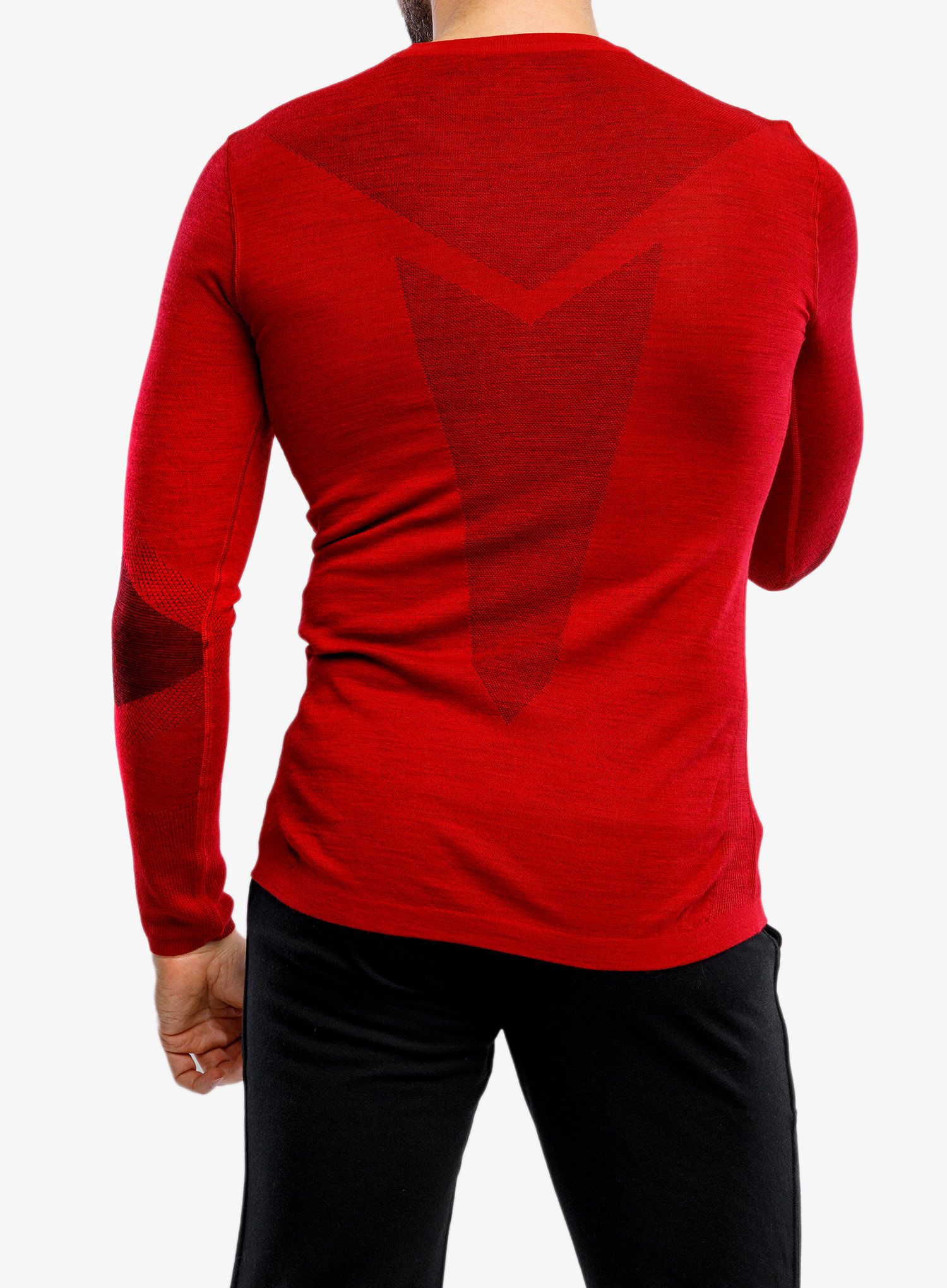 Mikina Smartwool Intraknit Thermal Merino Base Layer Crew - rythmic red