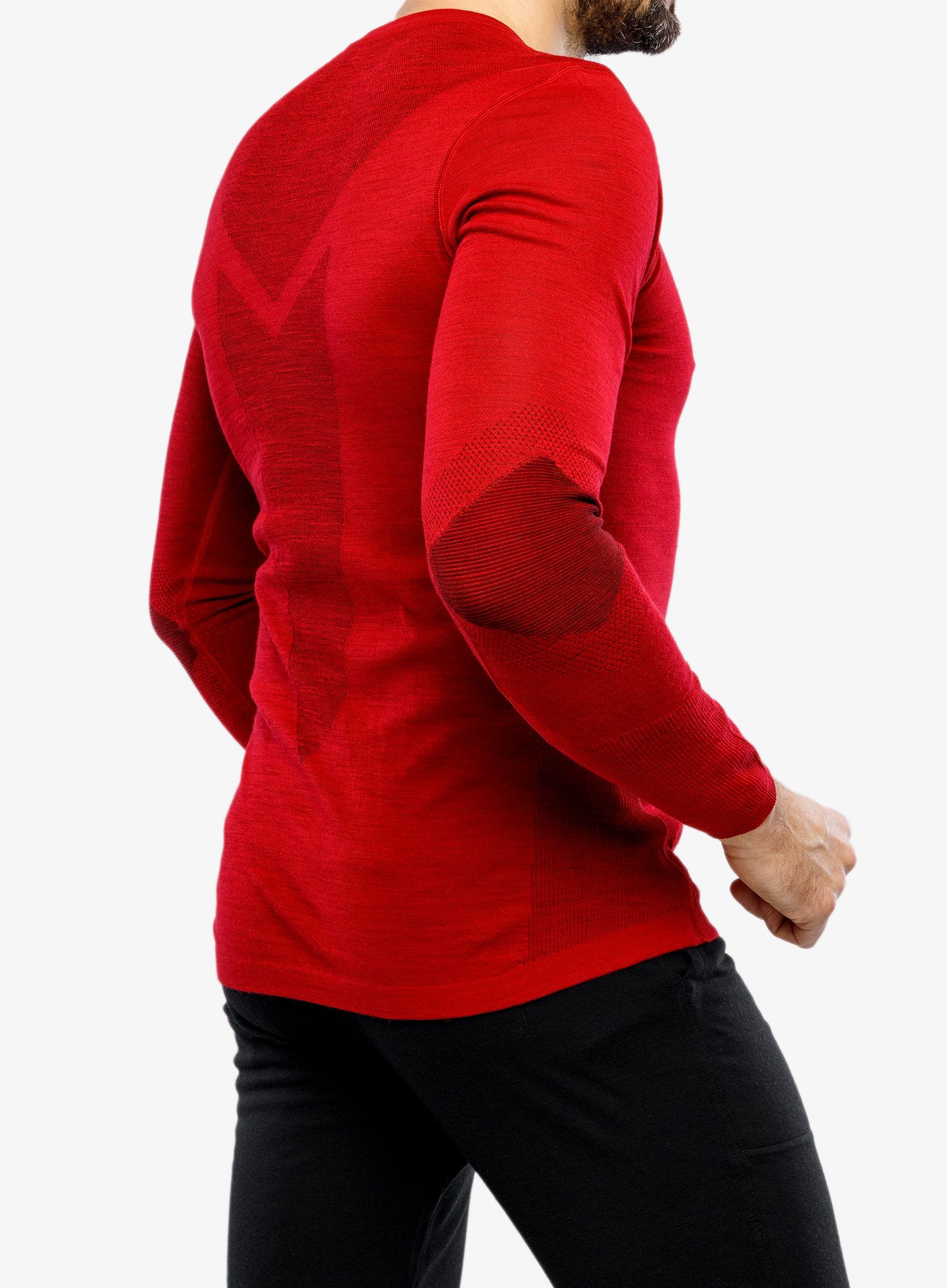Mikina Smartwool Intraknit Thermal Merino Base Layer Crew - rythmic red