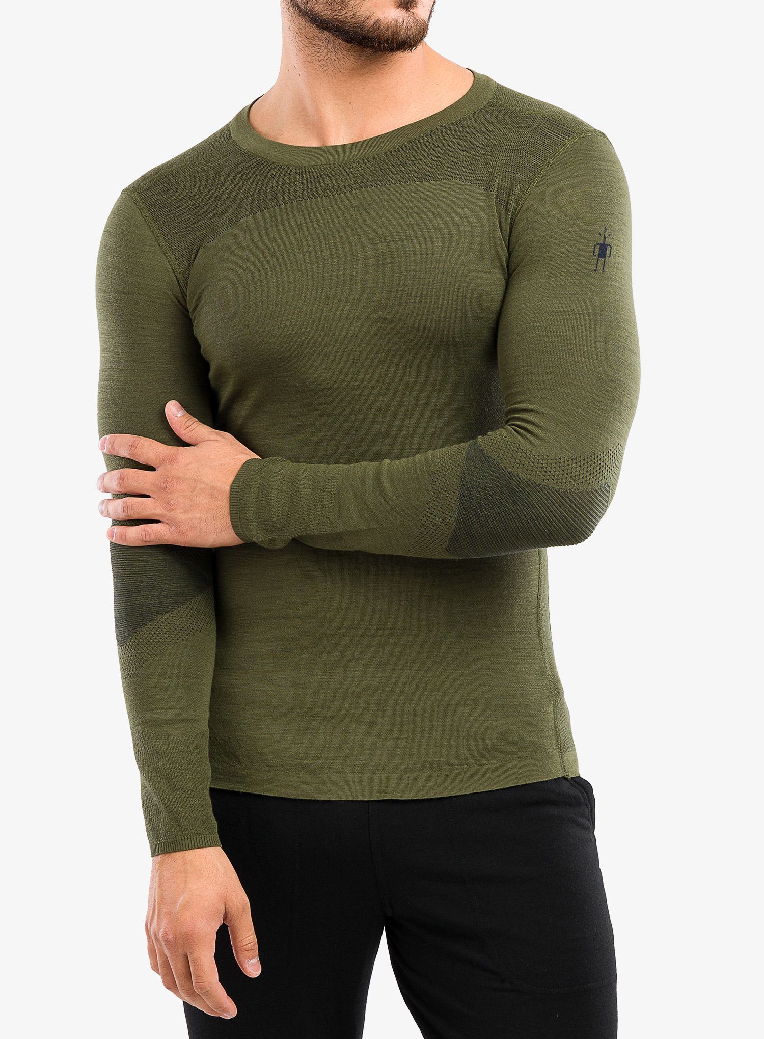 Mikina Smartwool Intraknit Thermal Merino Base Layer Crew  - winter moss