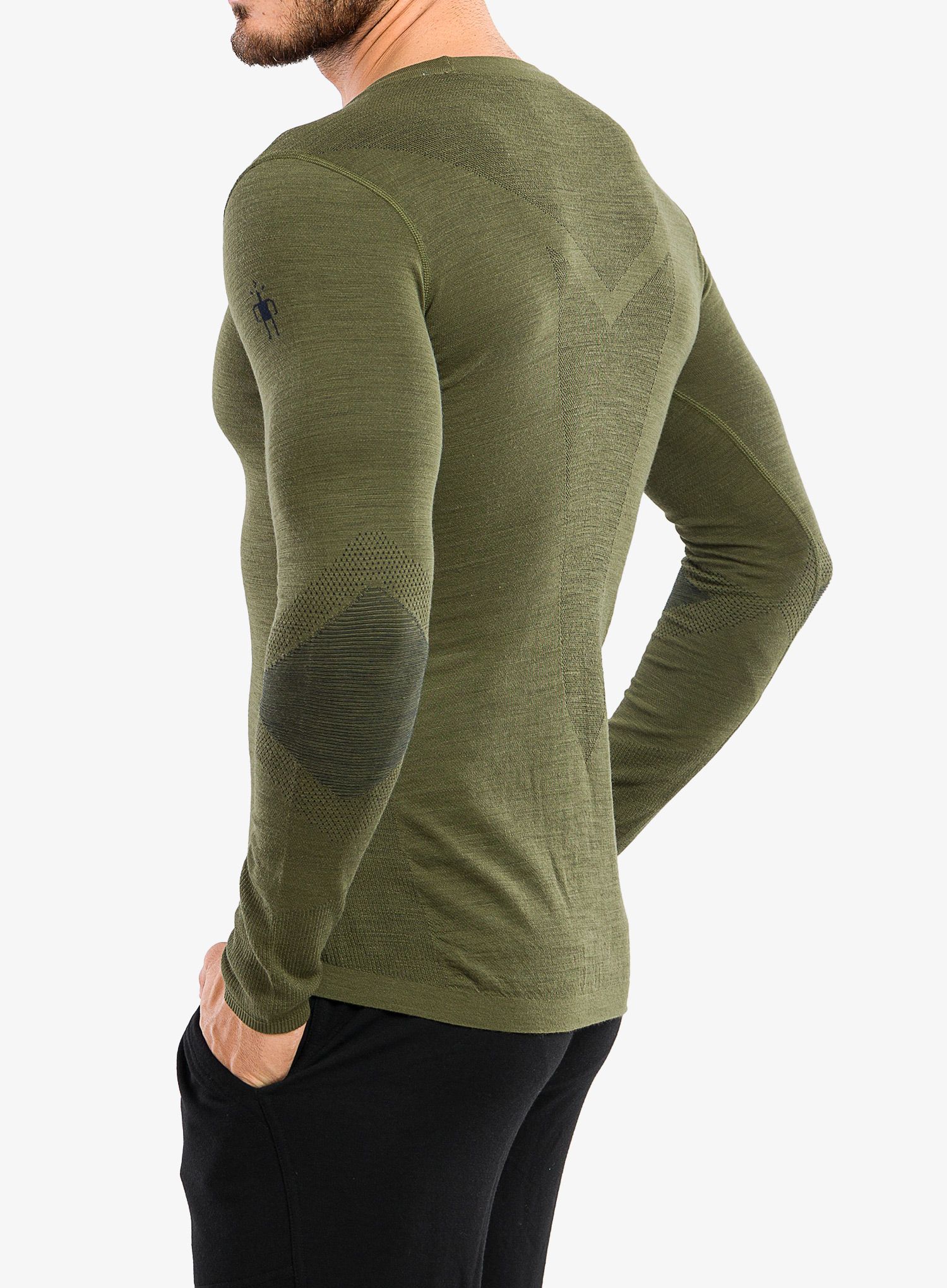 Mikina Smartwool Intraknit Thermal Merino Base Layer Crew  - winter moss
