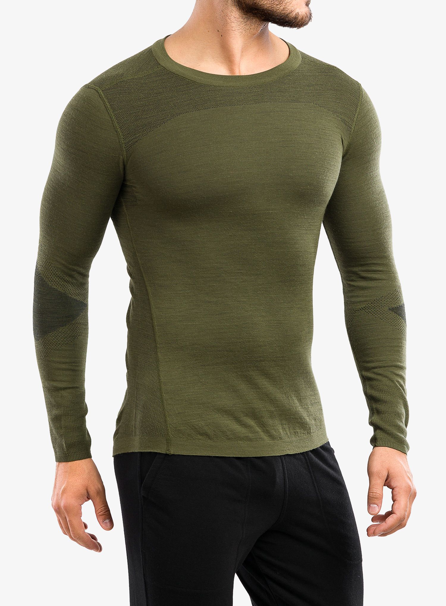 Mikina Smartwool Intraknit Thermal Merino Base Layer Crew  - winter moss