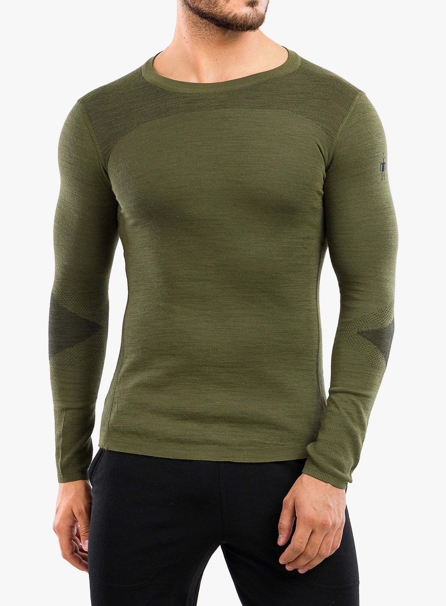Mikina Smartwool Intraknit Thermal Merino Base Layer Crew  - winter moss