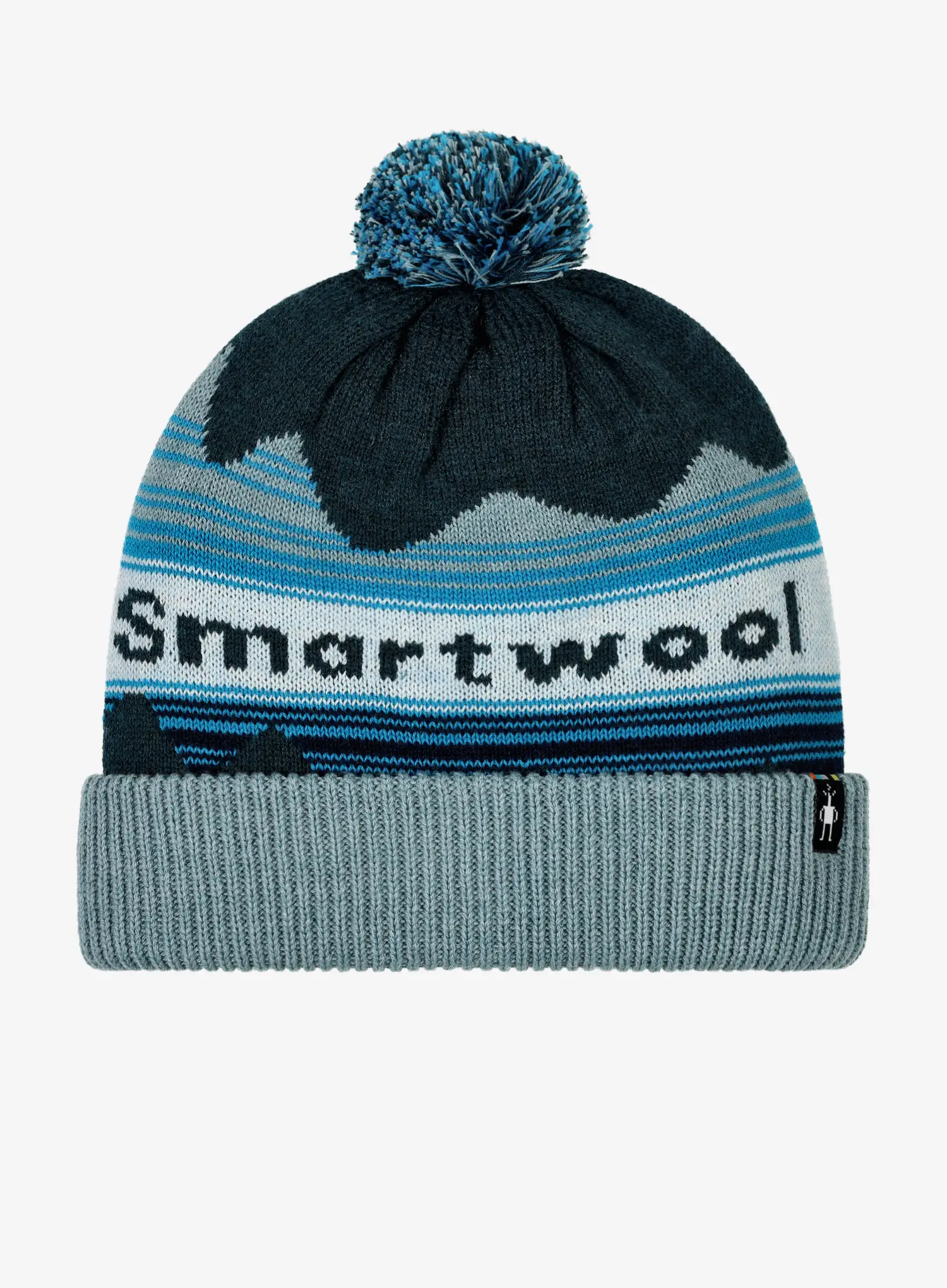 Zimní čepice Smartwool Knit Winter Pattern POM Beanie - twilight blue heather