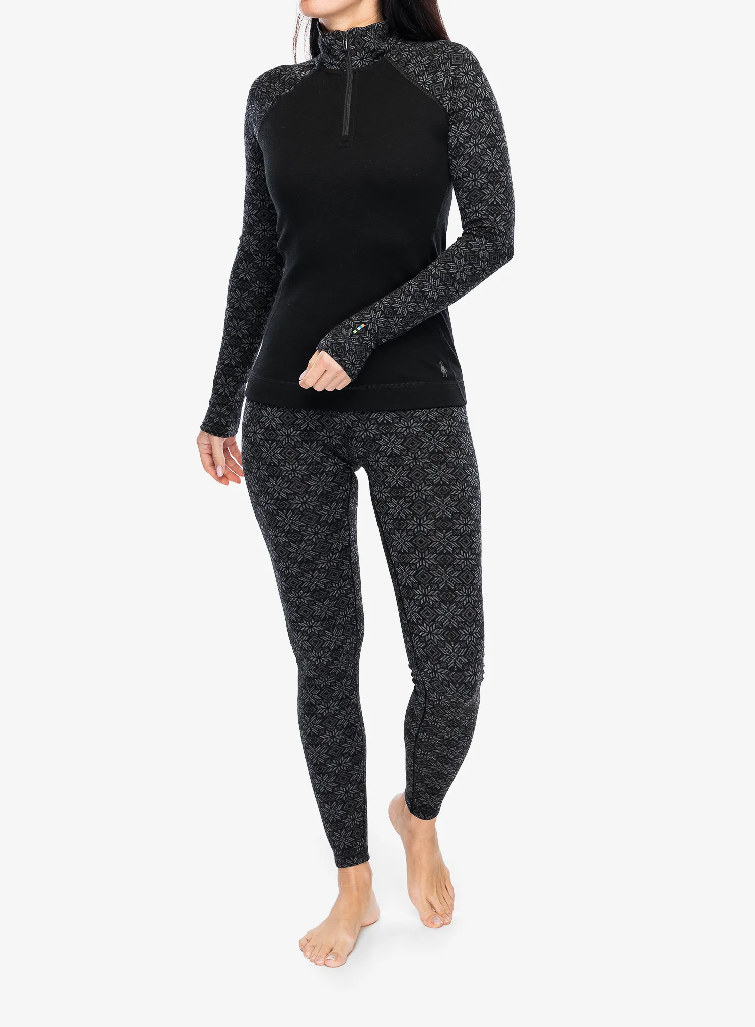 Termolegíny dámské Smartwool Merino 250 Baselayer Bottom - black digi snow