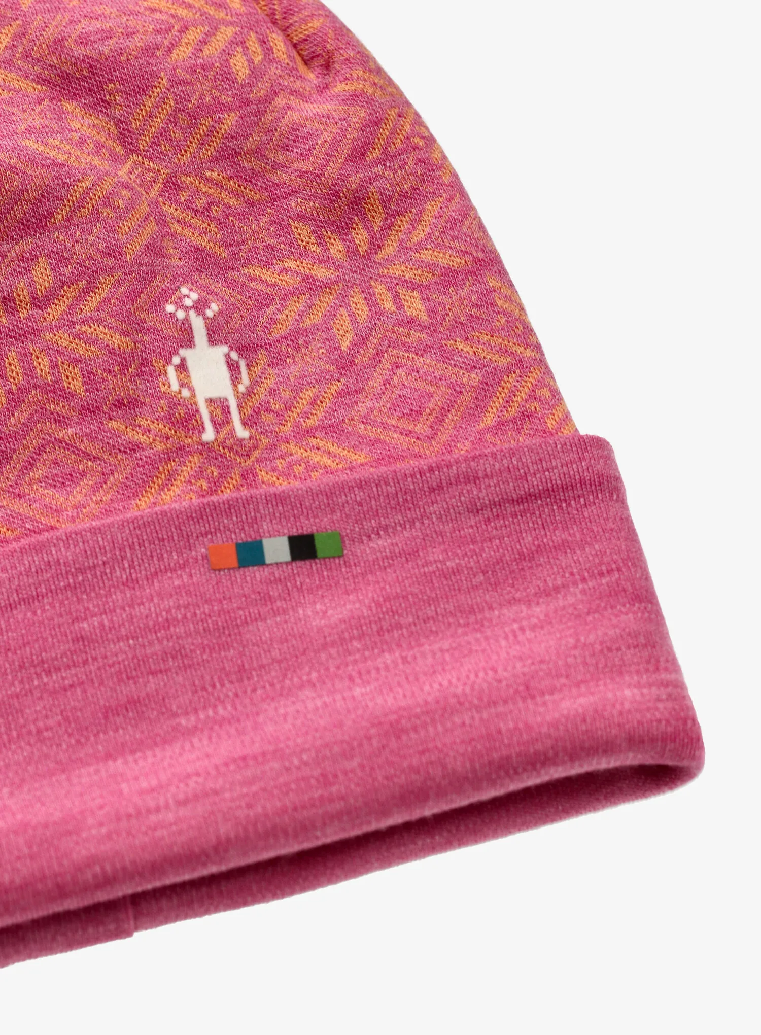 Zimní čepice Smartwool Merino 250 Cuffed Beanie - garden pink digi snow