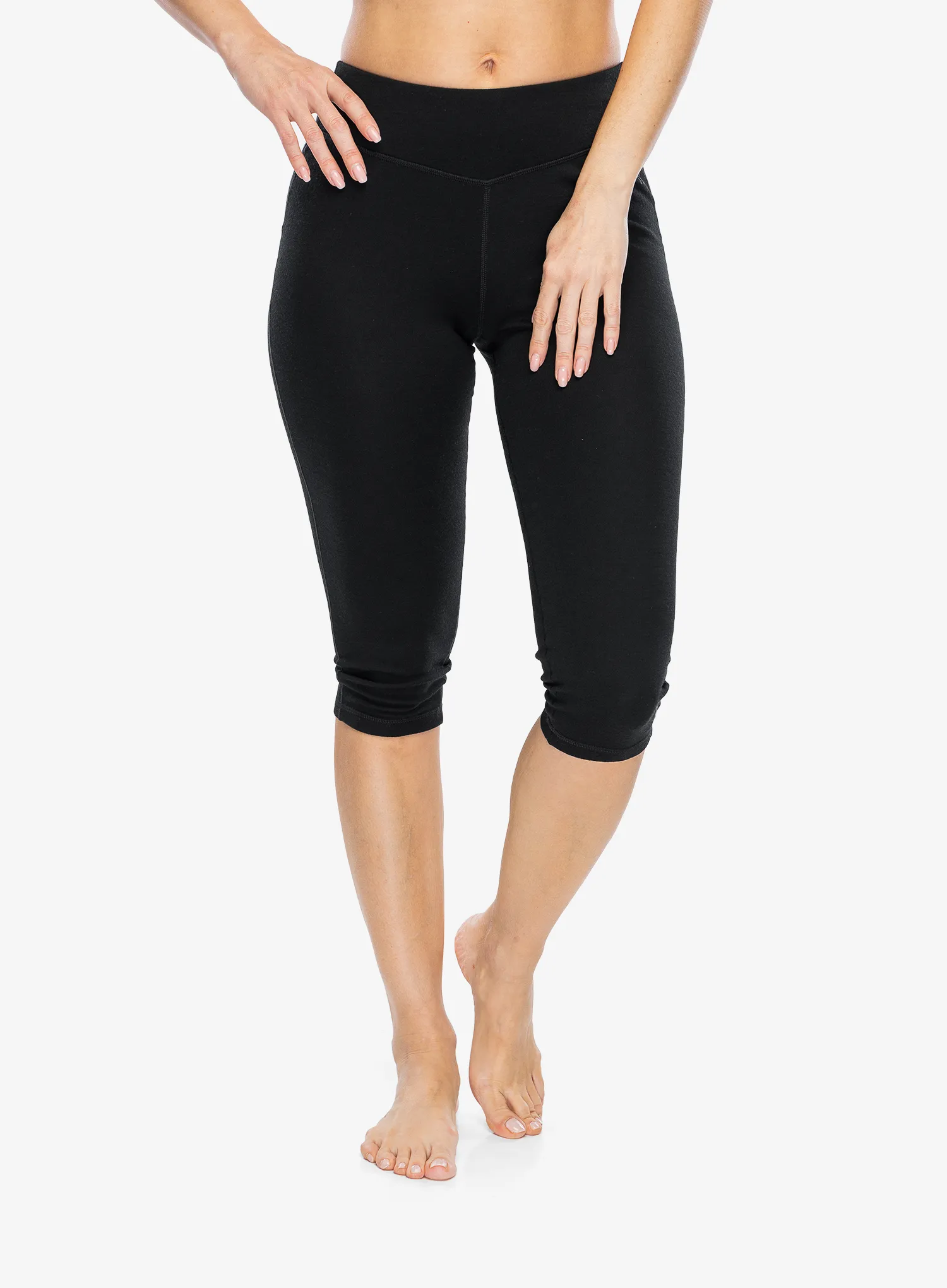 Termo legíny dámské Smartwool Merino Baselayer 3/4 Bottom - black