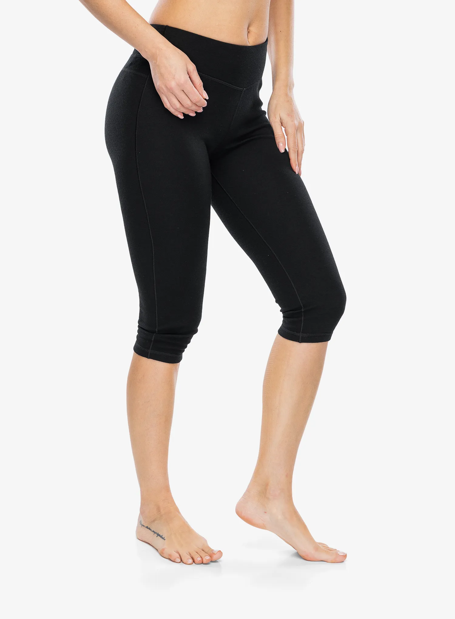 Termo legíny dámské Smartwool Merino Baselayer 3/4 Bottom - black