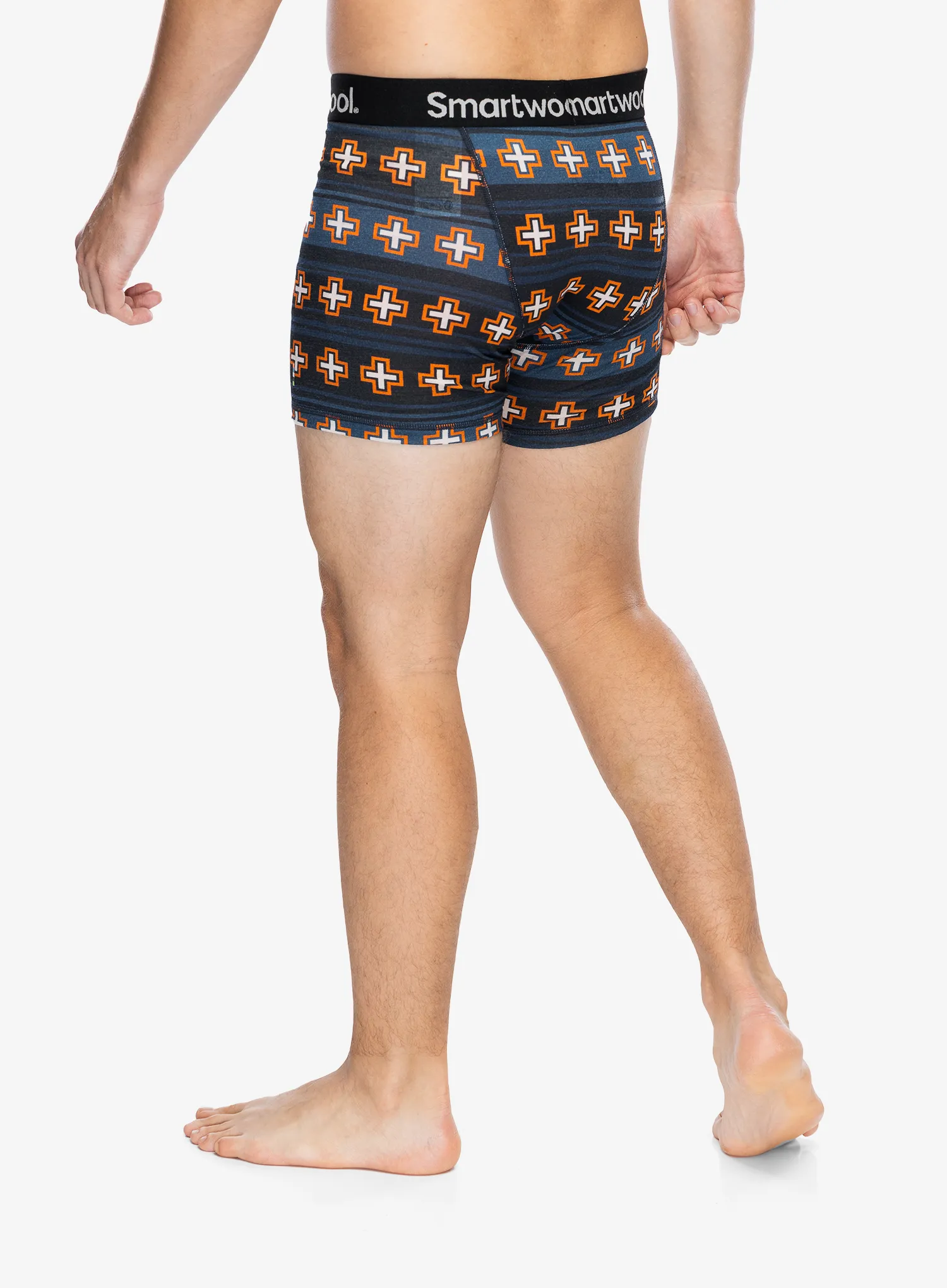 Funkční boxerky Smartwool Merino Print Boxer Brief Boxed - deep navy paths crossed